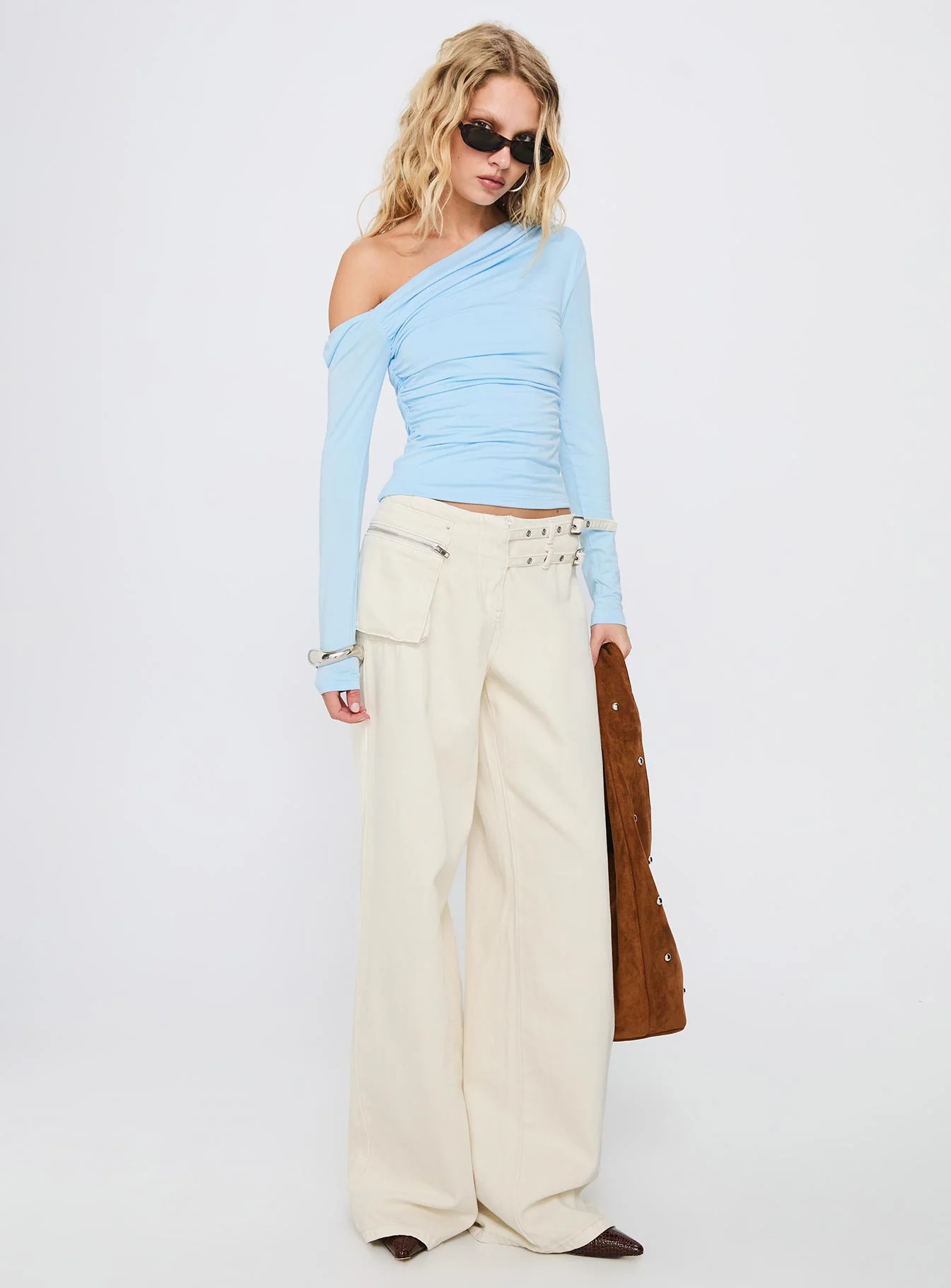 Beller Long Sleeve Top Light Blue - Image 2