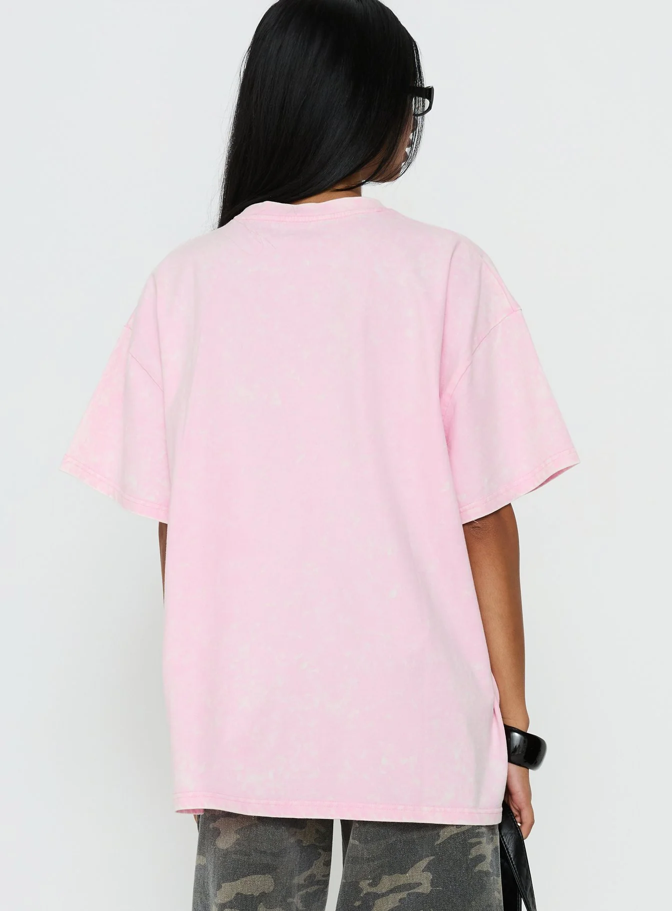 Betty Boop Speedracer Oversized Graphic Tee Washed Pink - Image 4