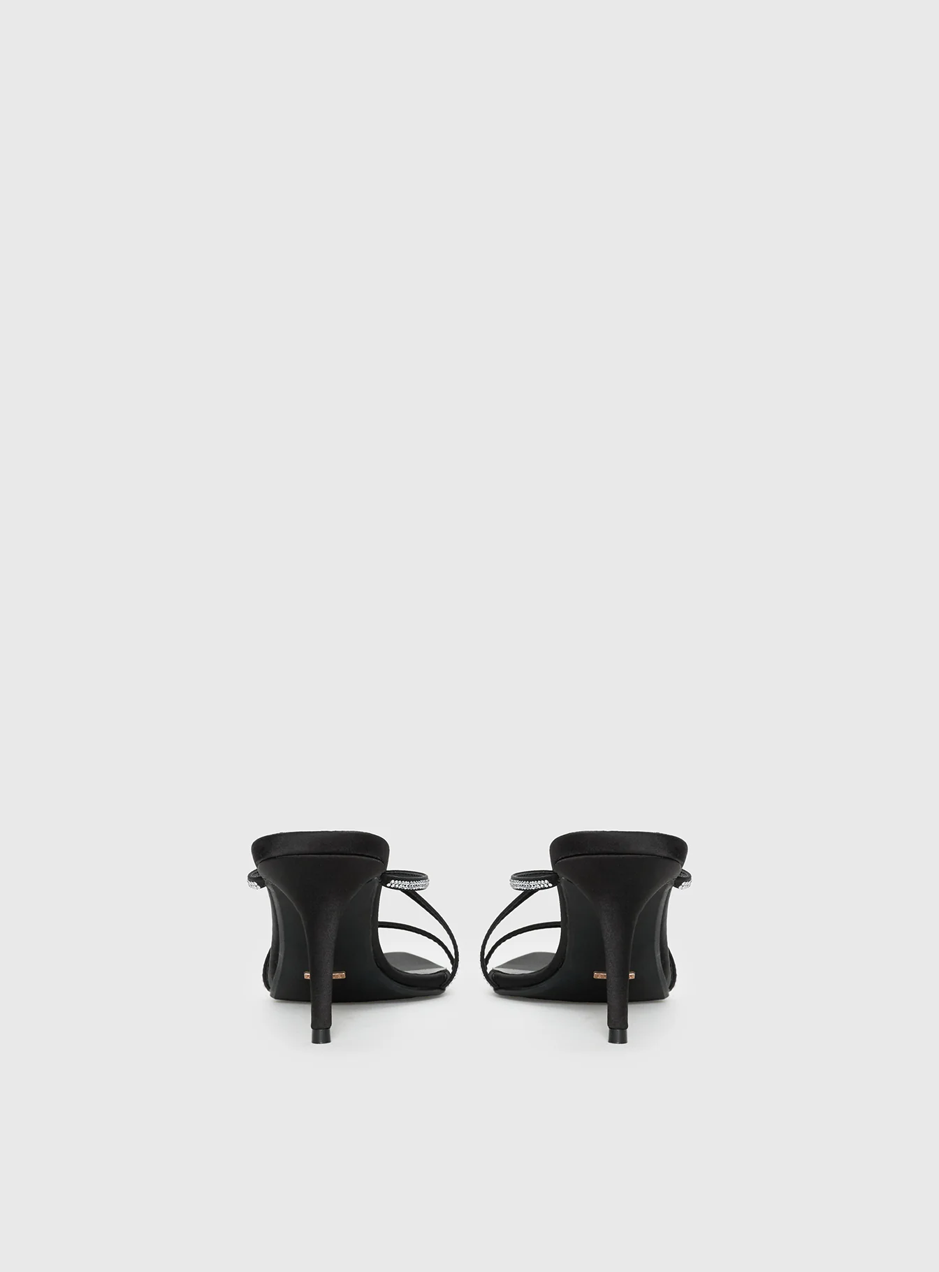 Billini Effy Heels Black Satin Diamante - Image 3