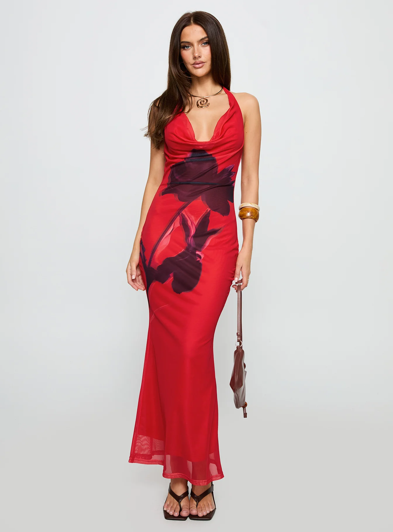 Bittersuite Cowl Maxi Dress Multi - Image 3