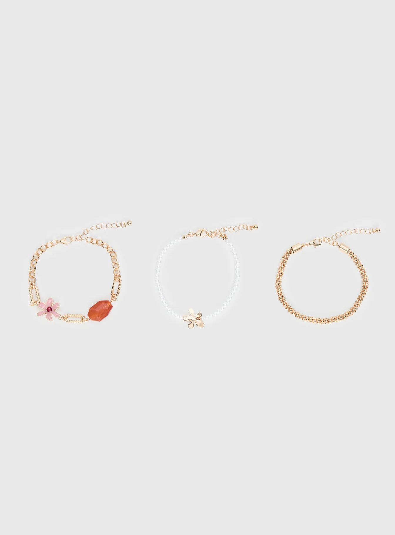 Bleeker Flower Bracelet Pack Gold - Image 3