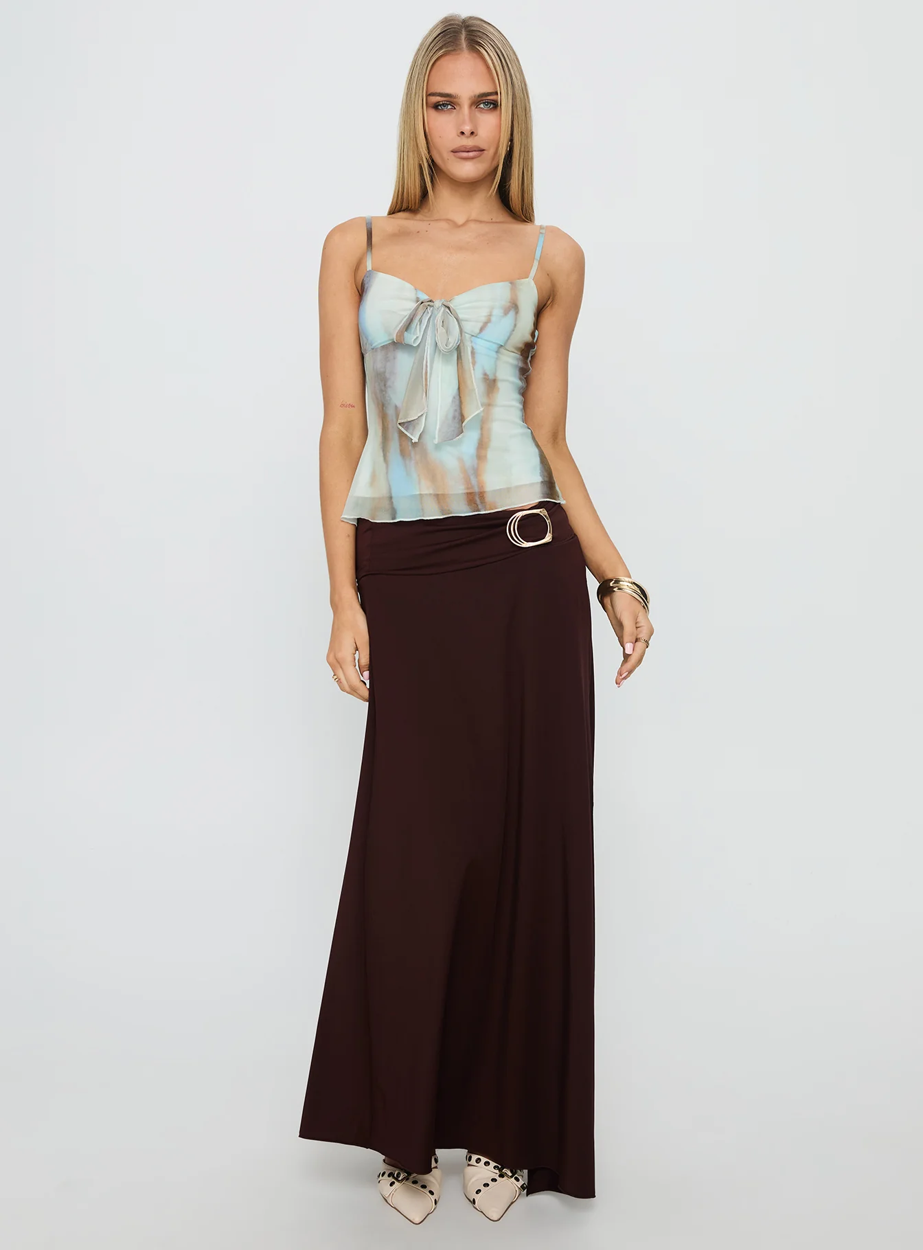 Bloomsbury Top Blue / Brown - Image 2