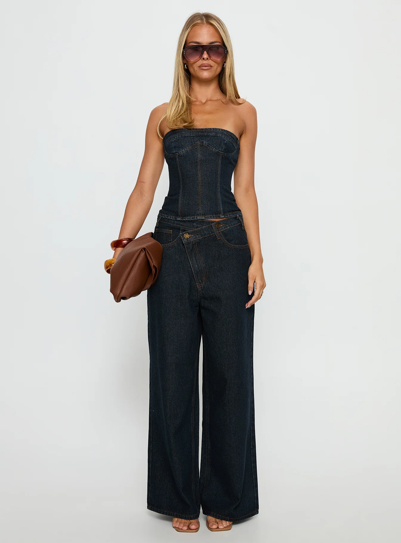 Blue Crush Low Rise Wide Leg Jeans Indigo - Image 8