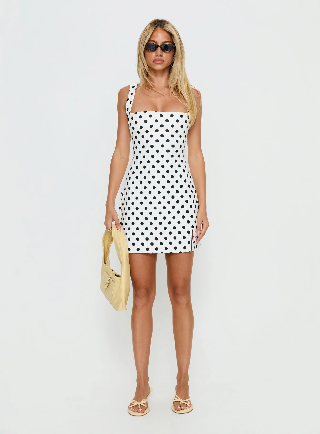 Bombshell Mini Dress Black Polka Dot - Image 7