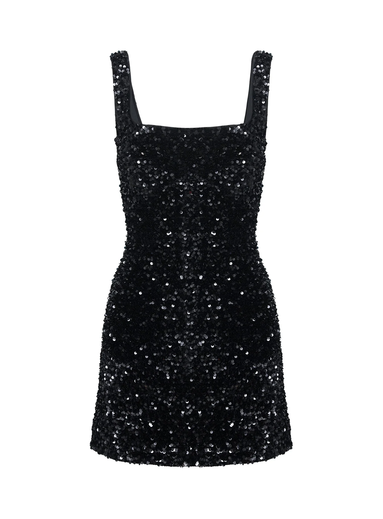 Miss Me Sequin Mini Dress Black - Image 8