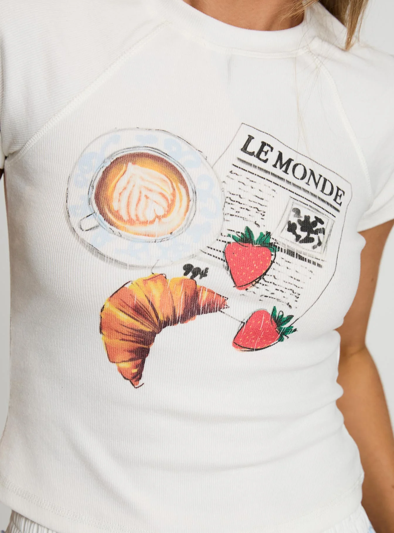 Breakfast Buffet Sleep Tee White - Image 6