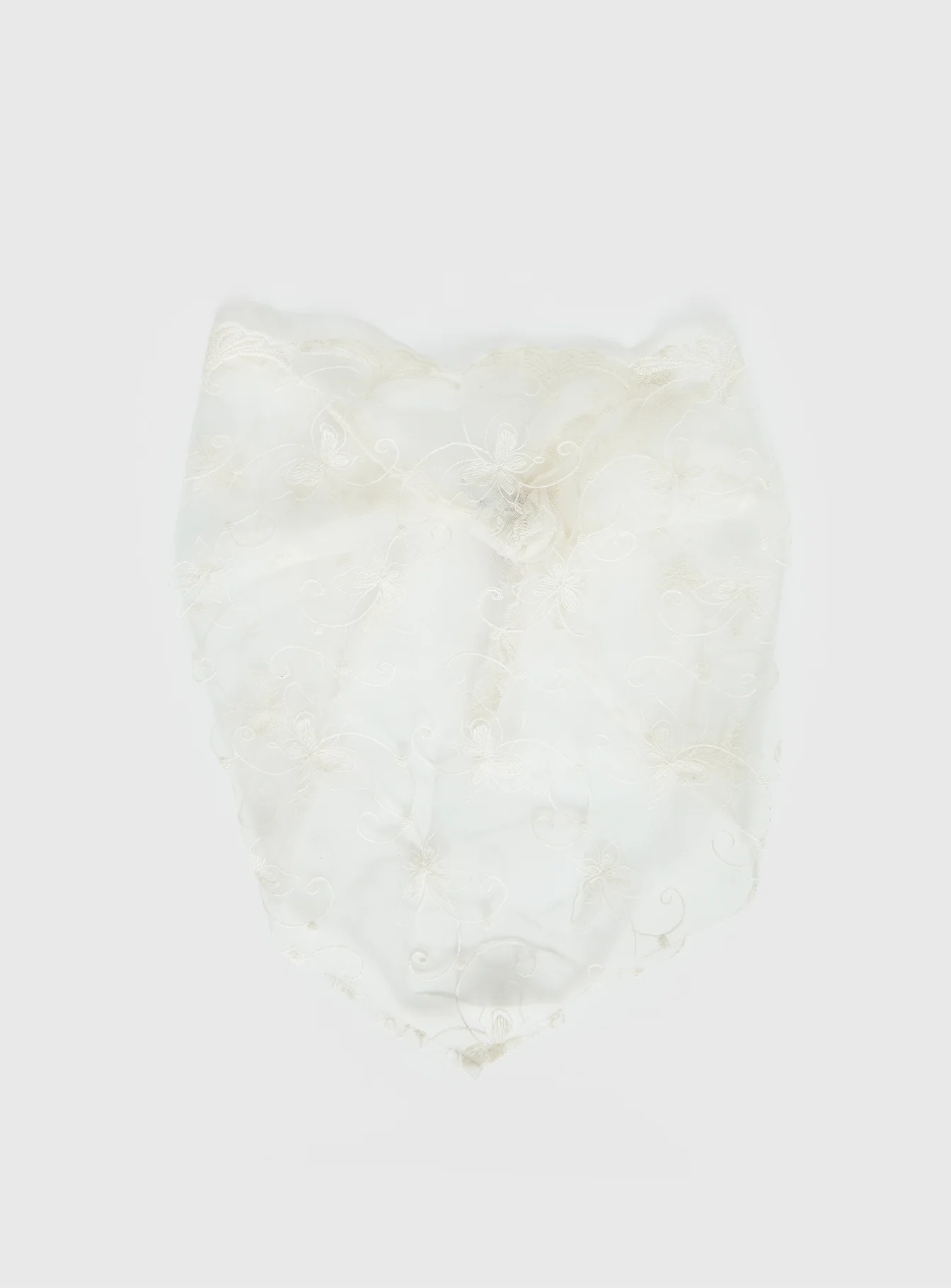 Brigette Lace Bandana White - Image 3