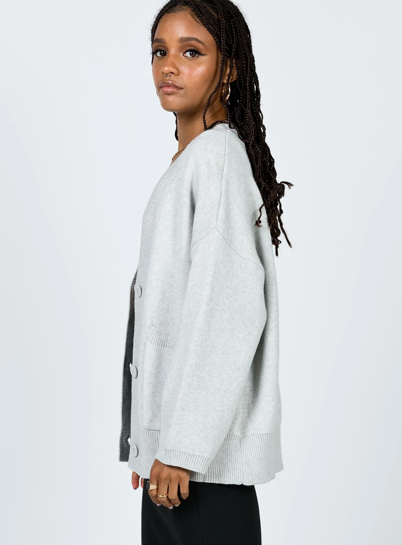 Burke Cardigan Grey - Image 3