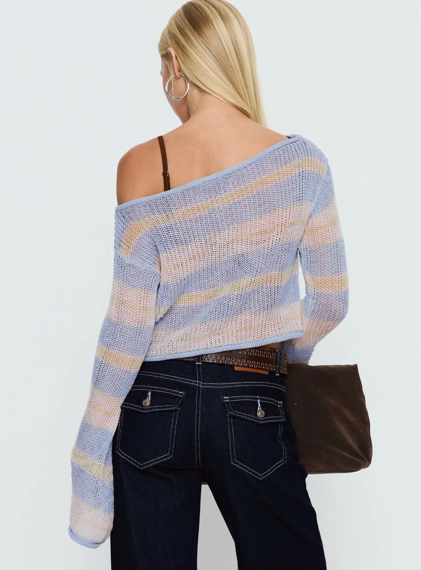 Cafe Pari Sweater Blue Stripe - Image 4