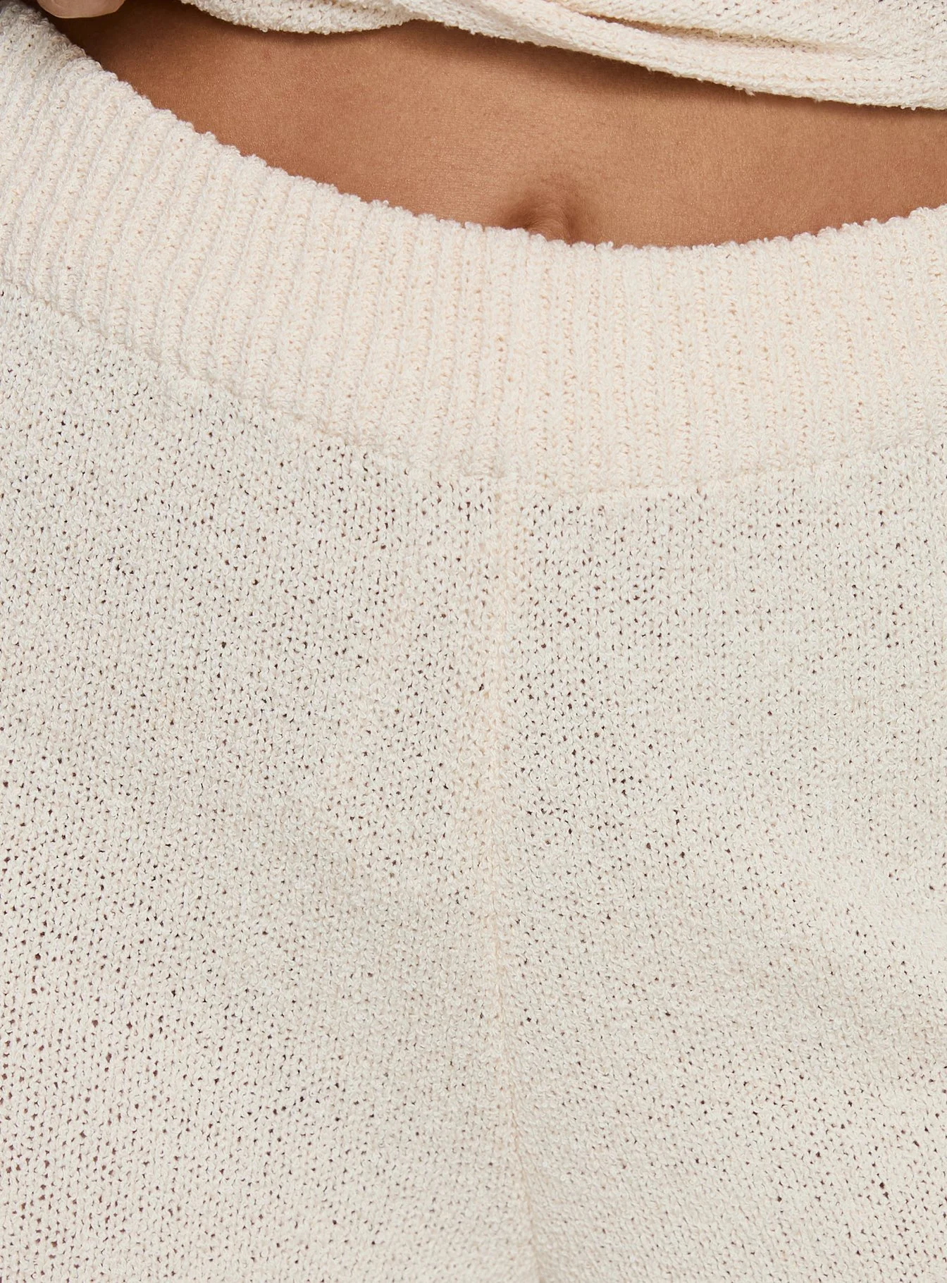Calisse Knit Wide Leg Pants Beige - Image 6