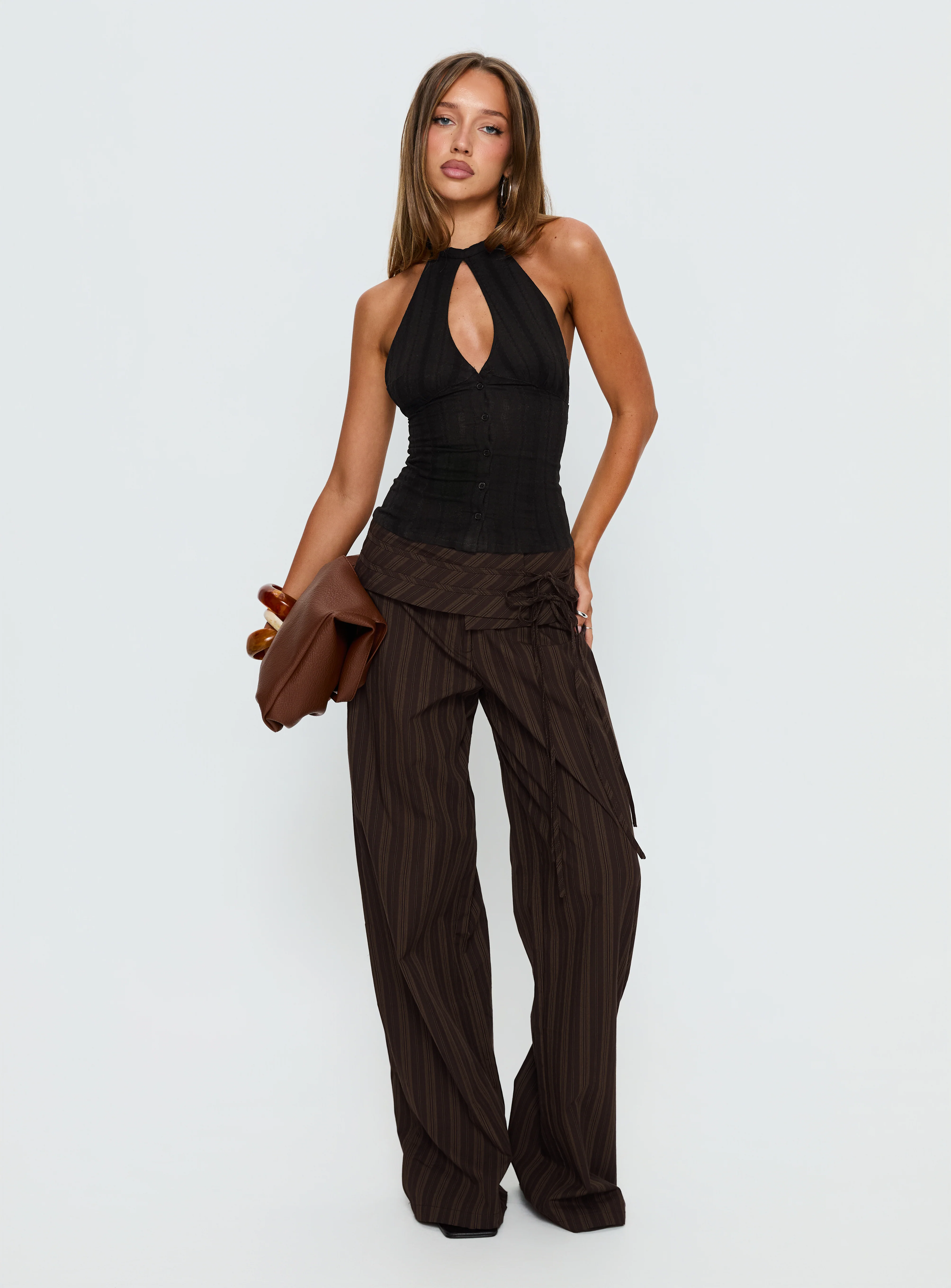 Call You Up Keyhole Backless Top Black - Image 3