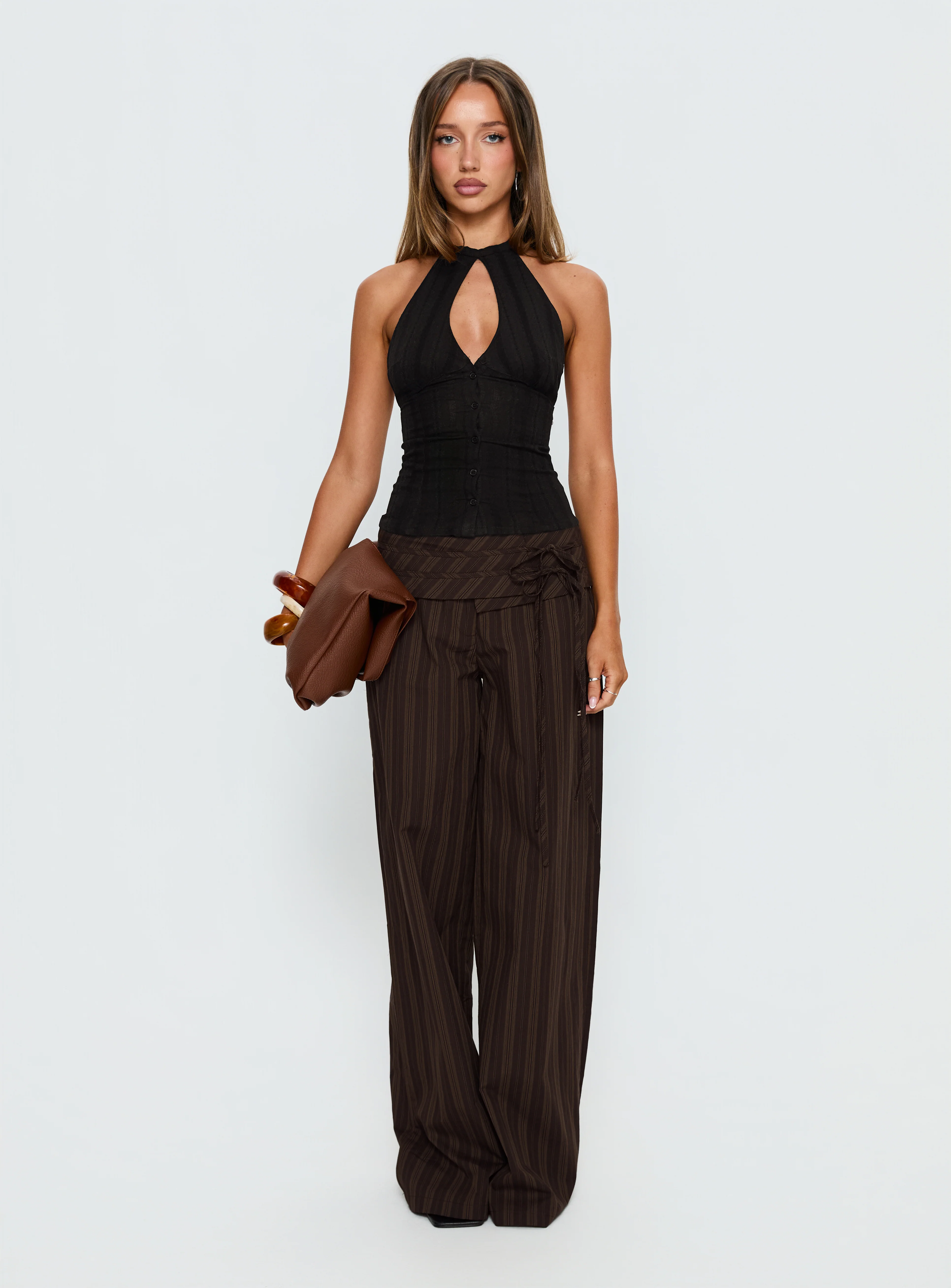 Call You Up Keyhole Backless Top Black - Image 7