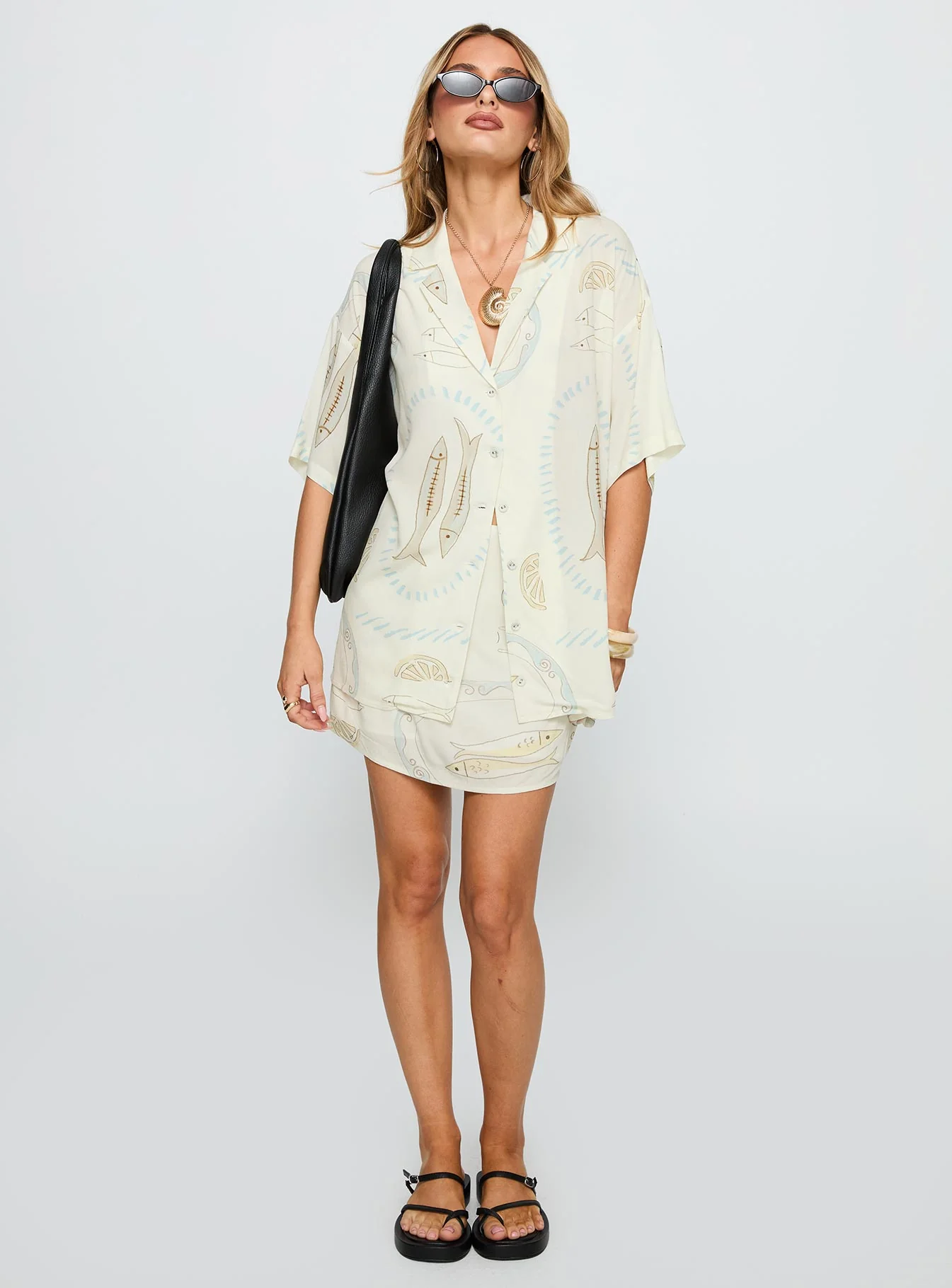 Caraliia Mini Skirt Cream - Image 3