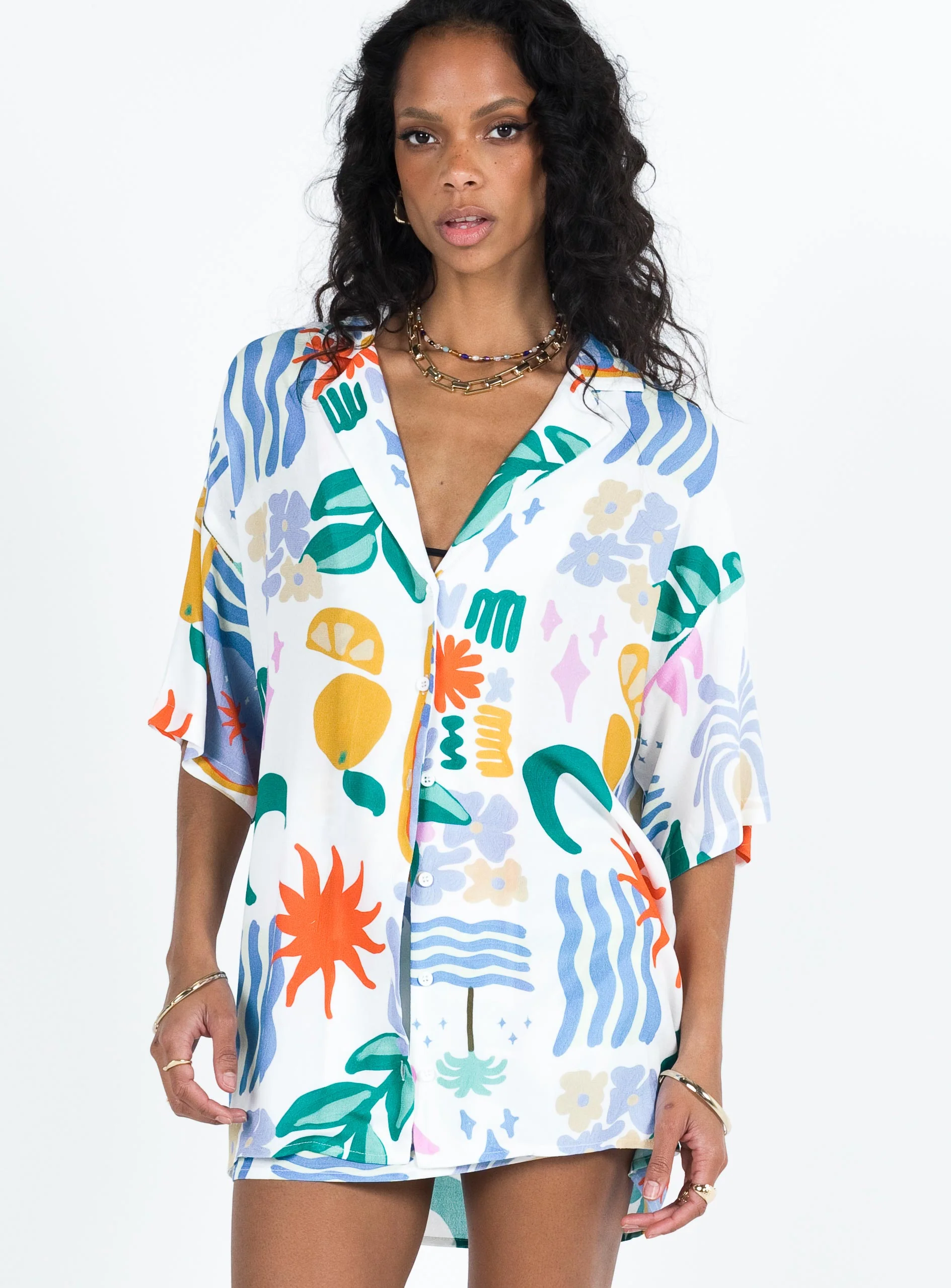 Caraliia Shirt Blue Multi - Image 3