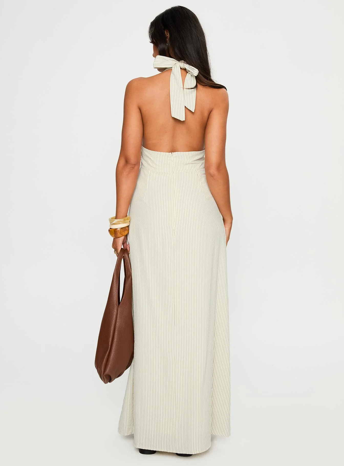 Caralyn Halter Maxi Dress Multi Stripe - Image 4