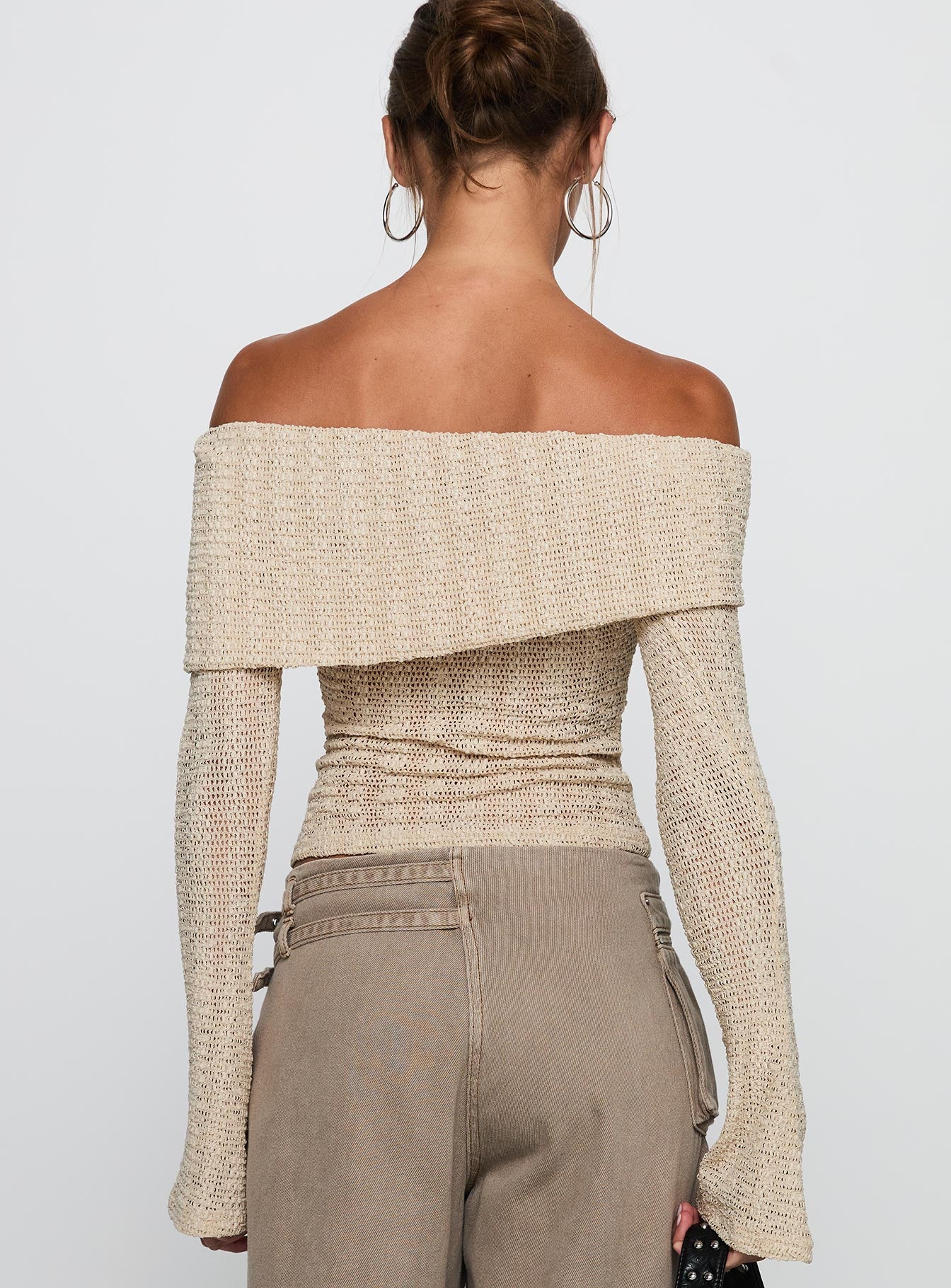Cardamom Long Sleeve Top Beige - Image 5