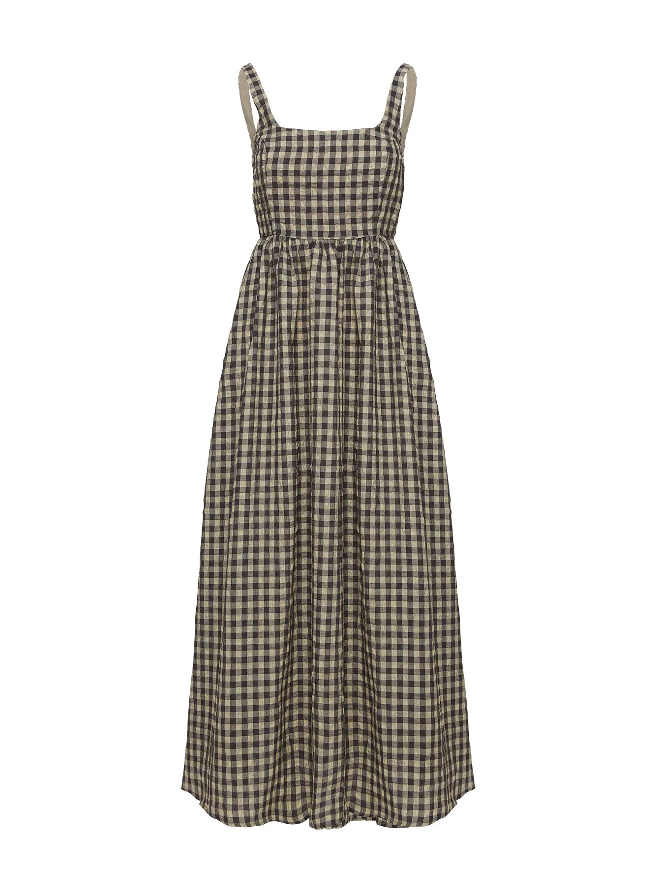 Cartmel Check Maxi Dress Black / Cream Petite - Image 8