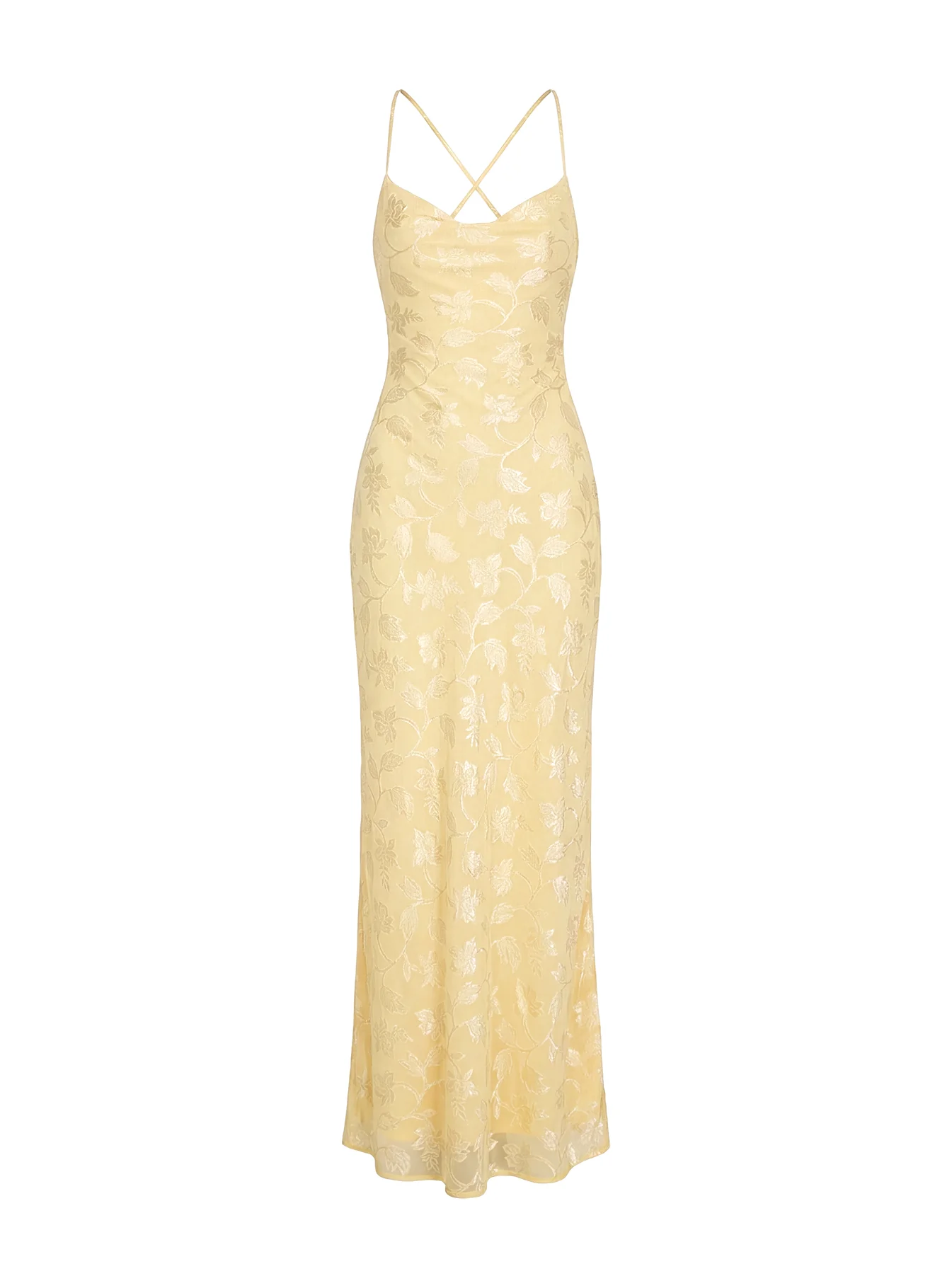 Celena Maxi Dress Lemon Burnout - Image 10