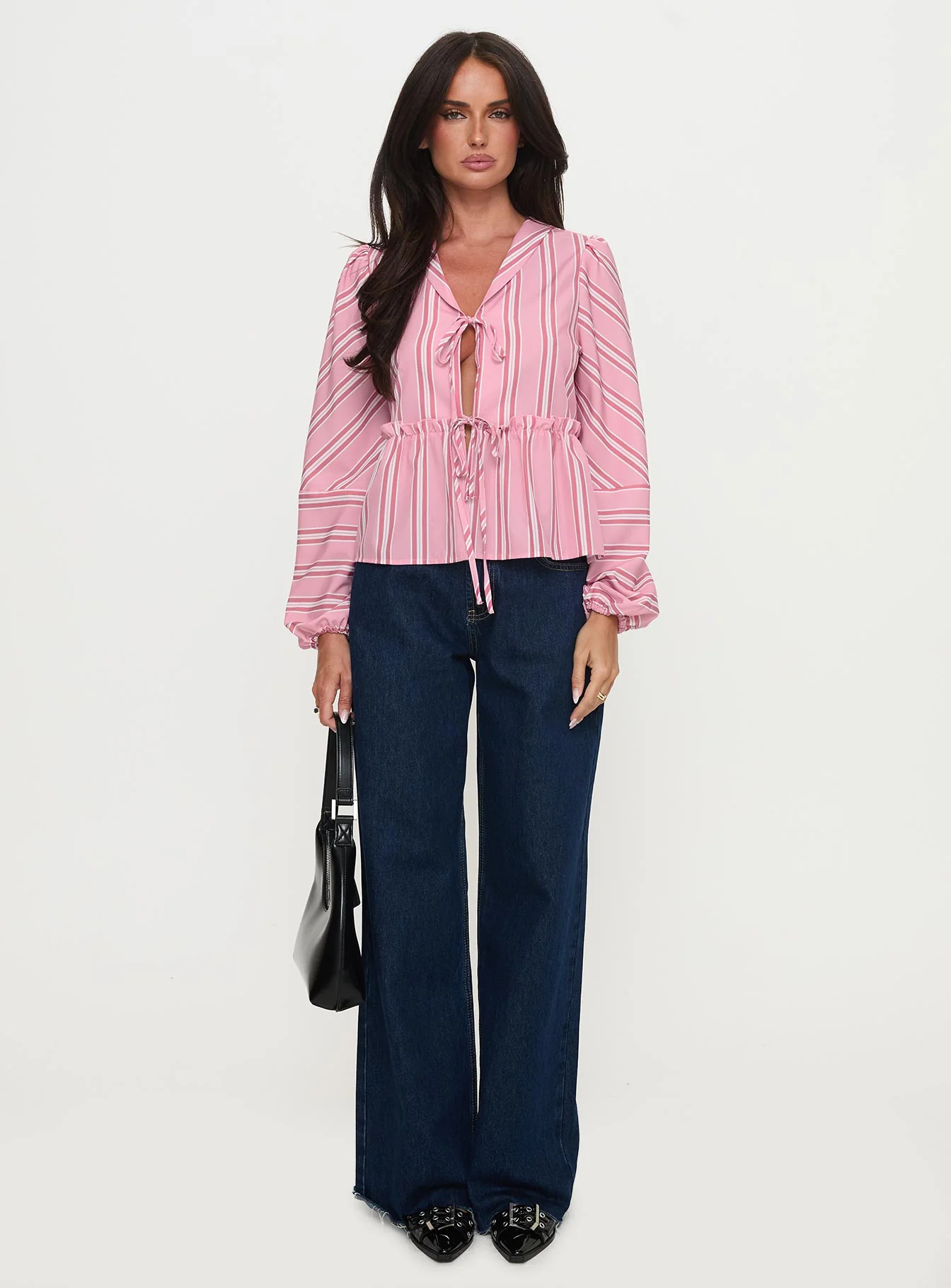 Cindylou Long Sleeve Top Pink Stripe - Image 6
