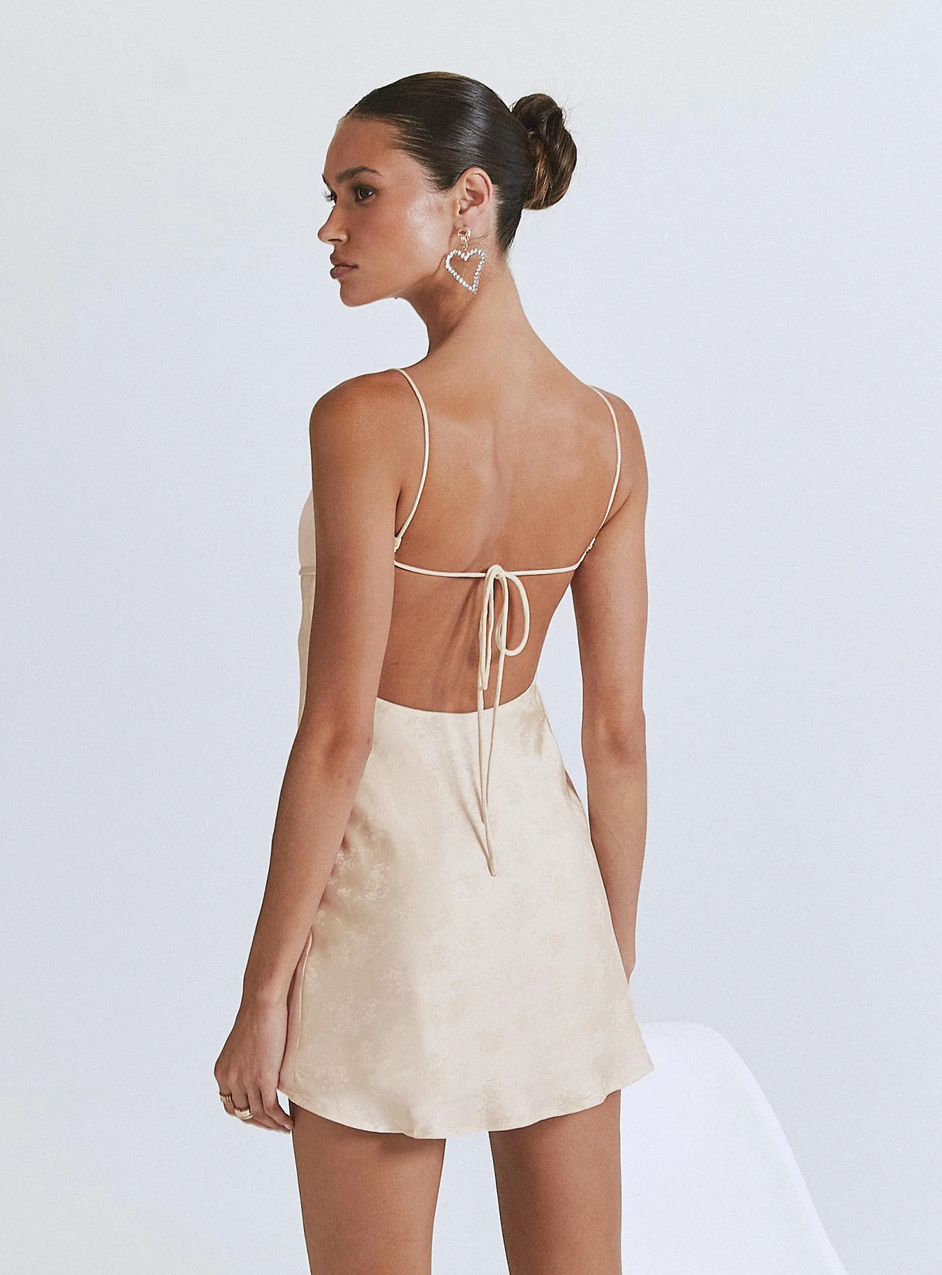 Clemence Mini Dress Champagne - Image 4
