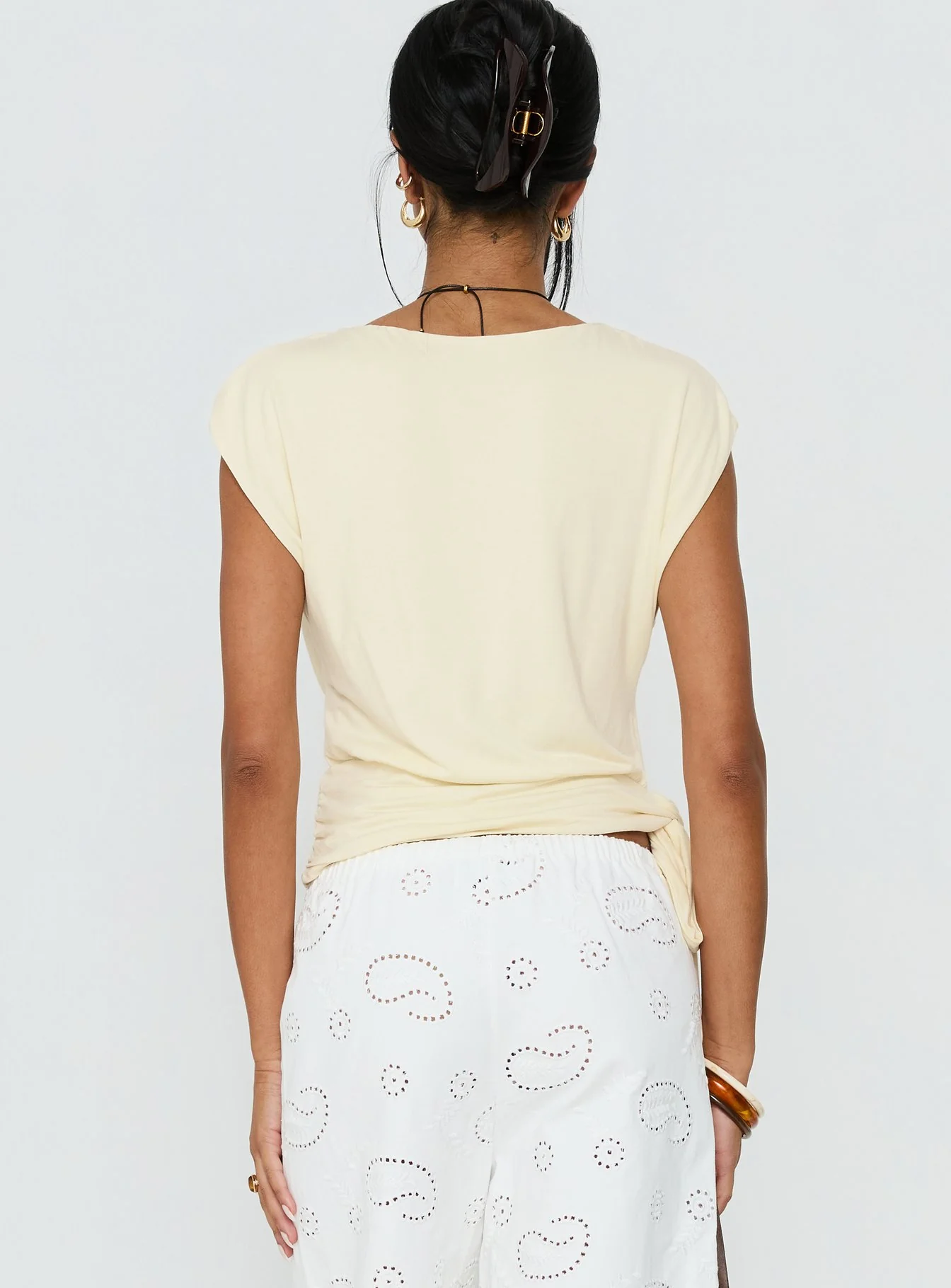 Clock Ticking Cinched Top Cream - Image 5