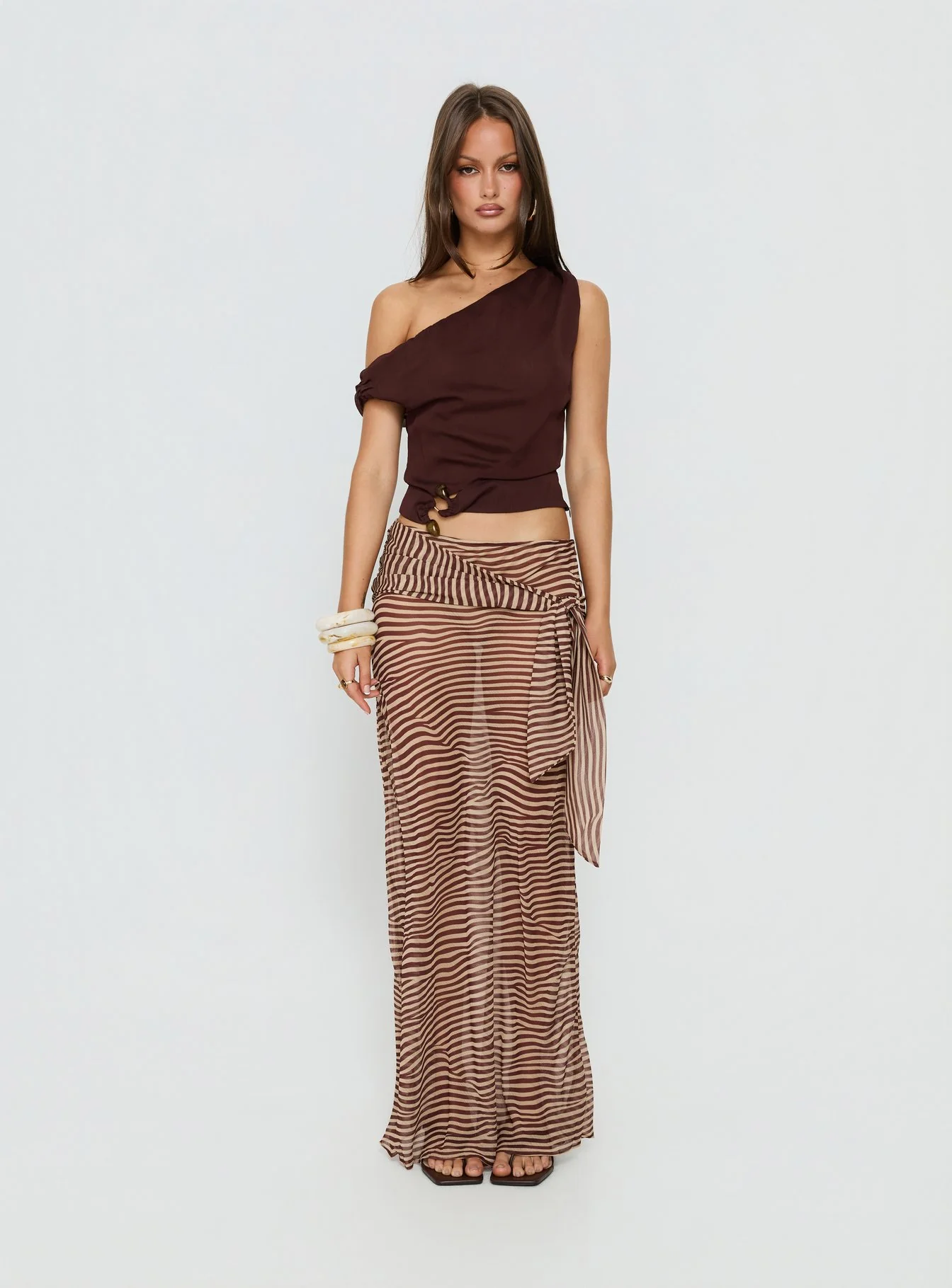 Acasie Asymmetrical Top Brown - Image 7