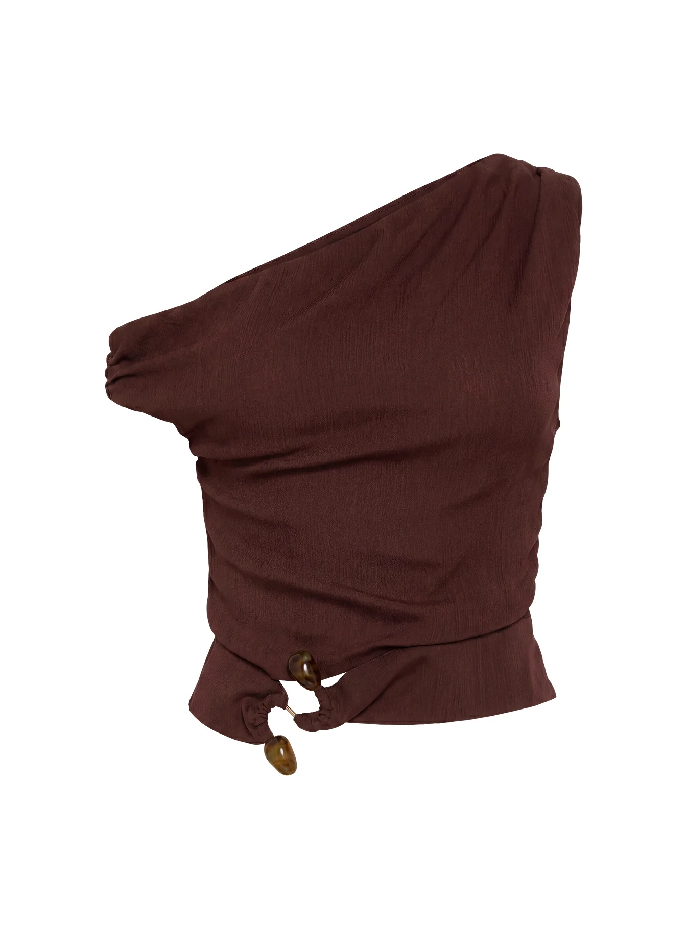 Acasie Asymmetrical Top Brown - Image 9