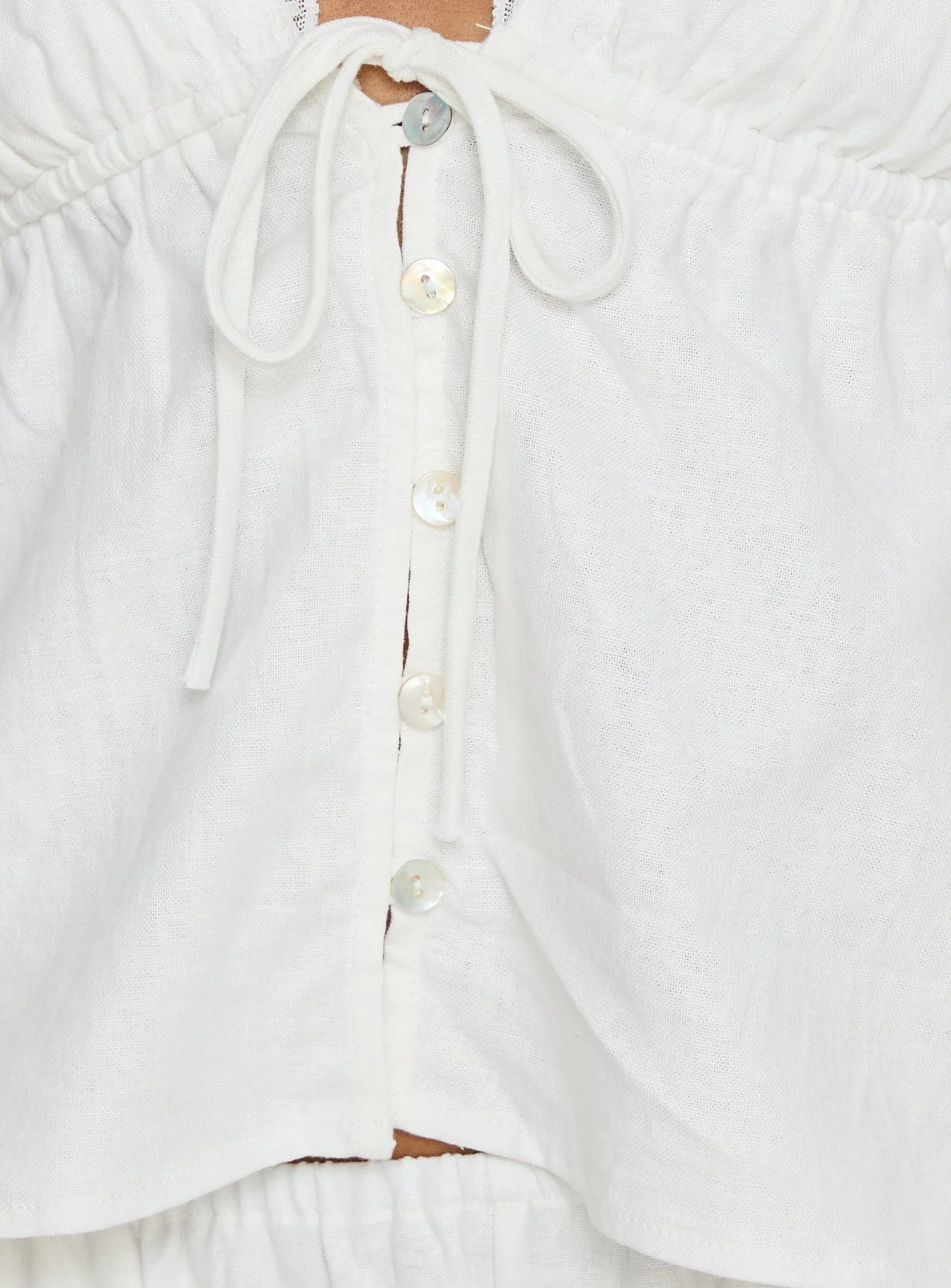 Cloud Crush Linen Halter Top White - Image 7