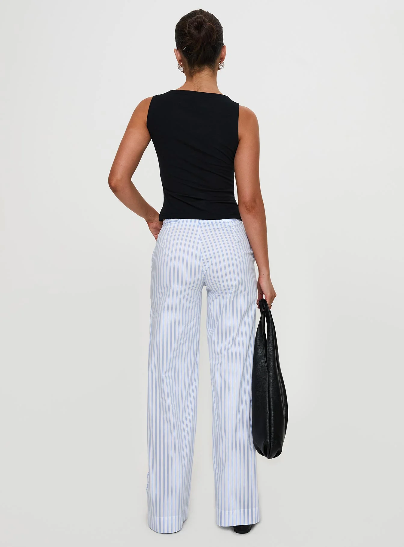 Collied Low Rise Pants Blue / White Stripe - Image 8