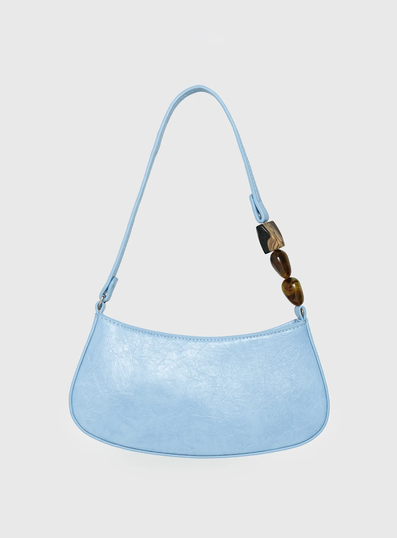 Contradiction Bead Detail Shoulder Bag Blue - Image 2