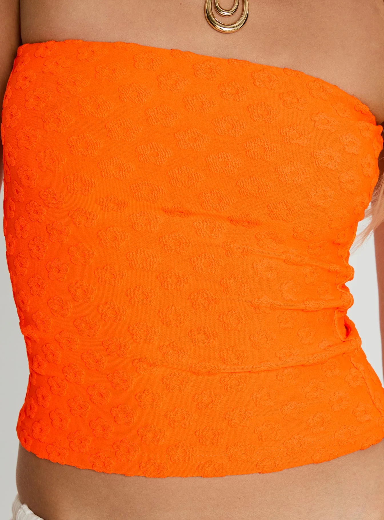 Coolada Strapless Top Orange - Image 5