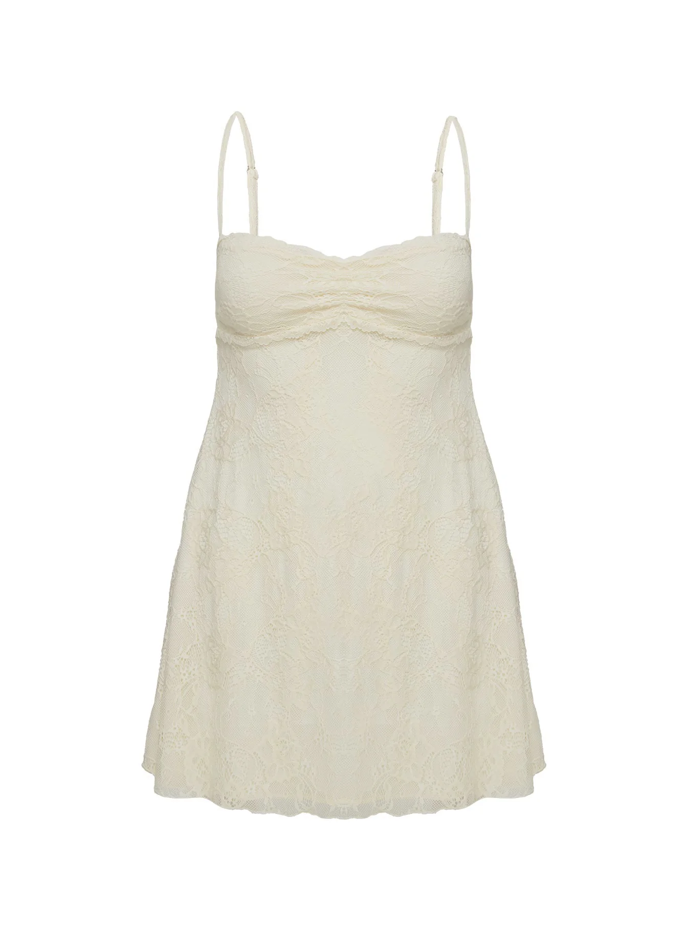Cruel Summer Lace Mini Dress Cream - Image 5