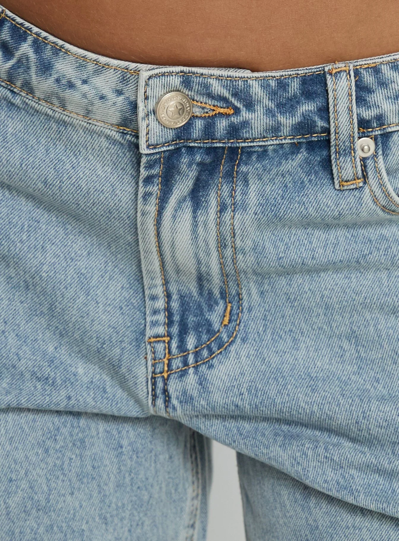 Cult Classic Longline Denim Shorts Light Blue Wash - Image 6