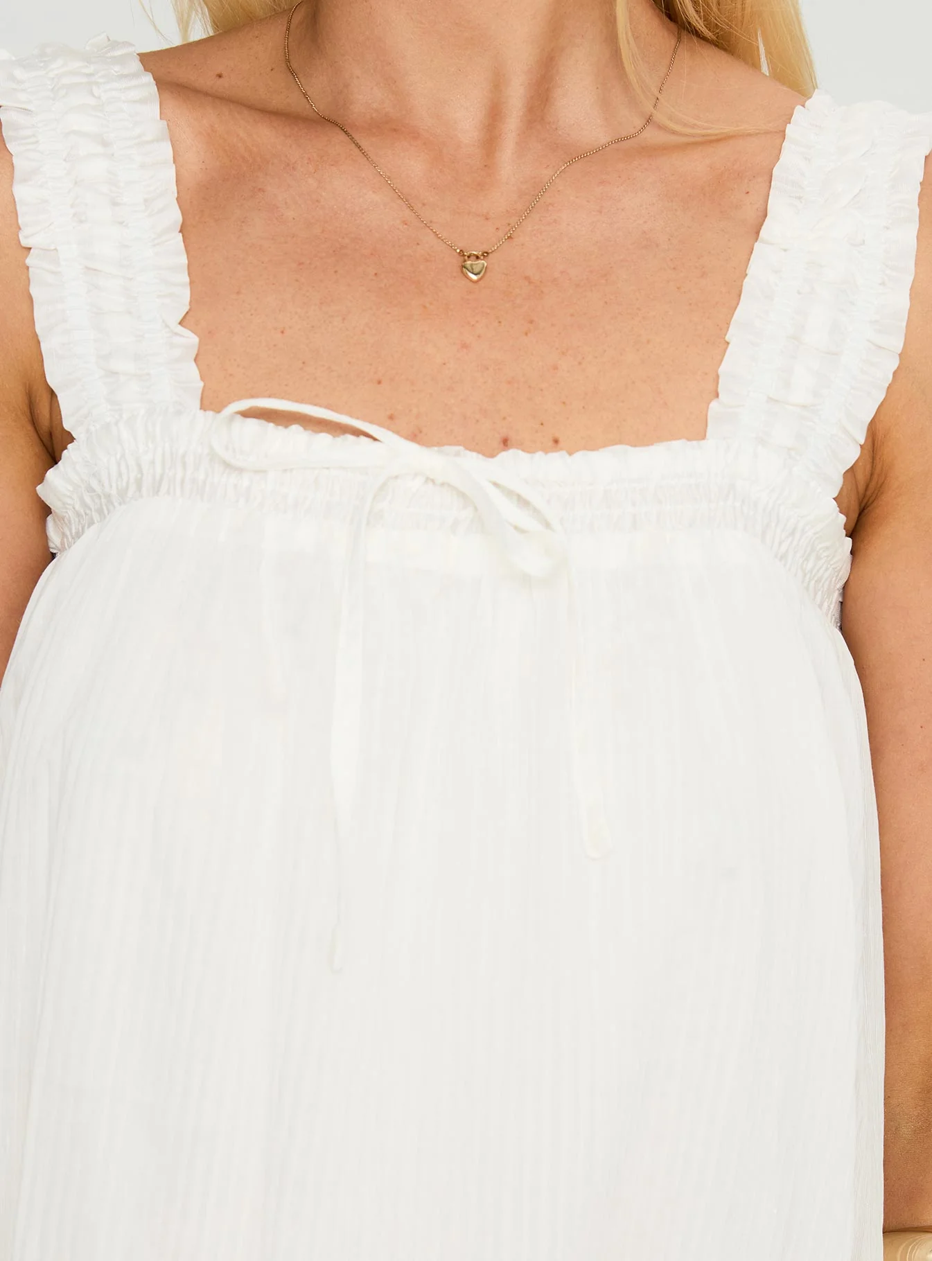 Cupids Bow Mini Dress White - Image 6