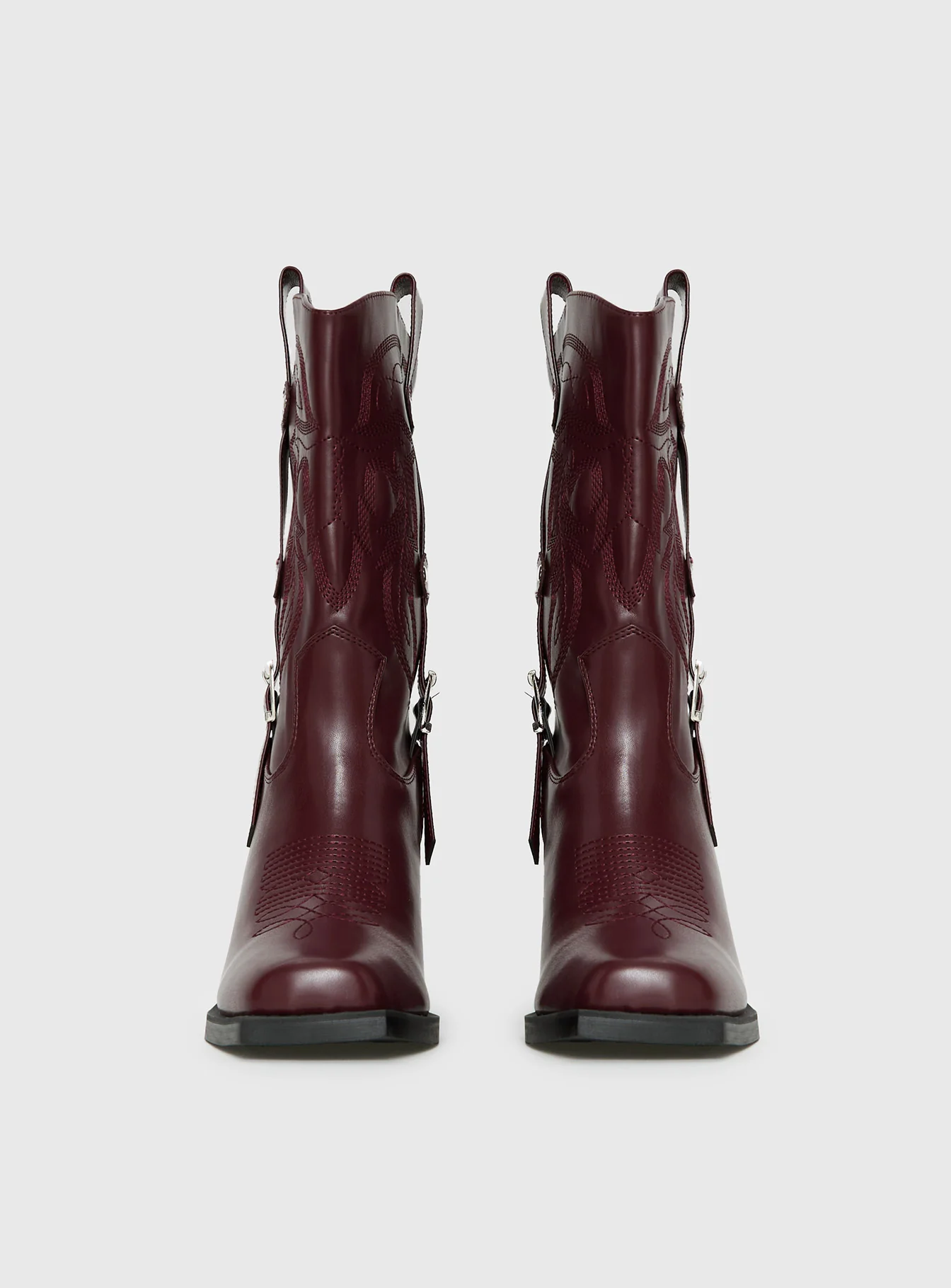 Cypress Western Boots Burgundy - Image 3