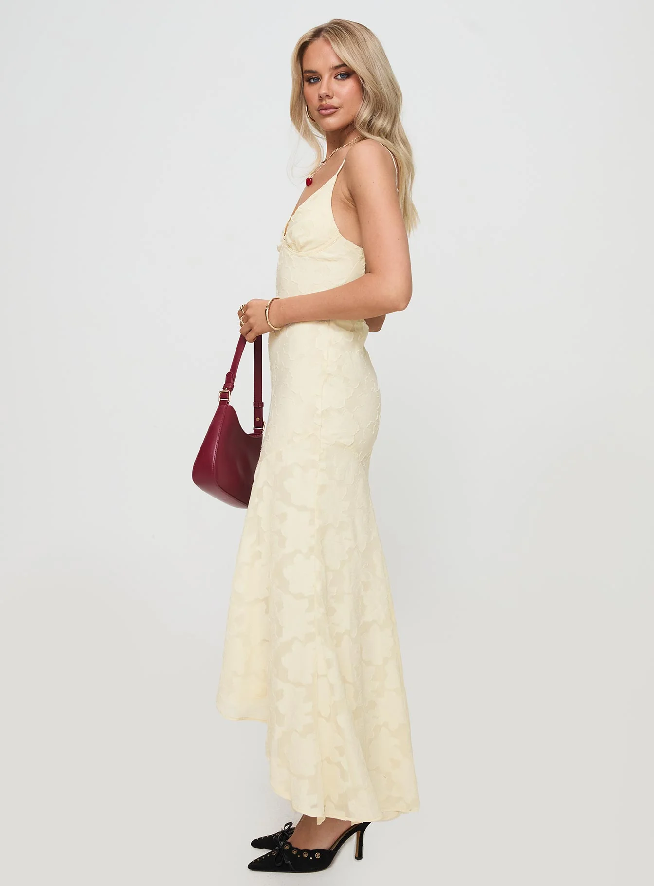 Cyrene Maxi Dress Lemon - Image 4