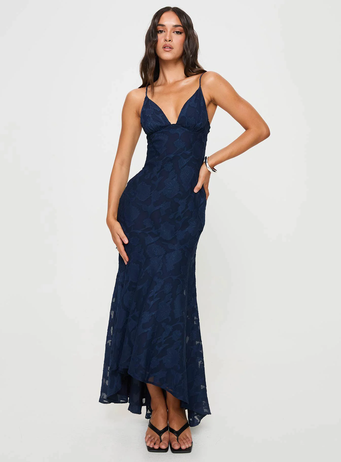 Cyrene Maxi Dress Navy - Image 2
