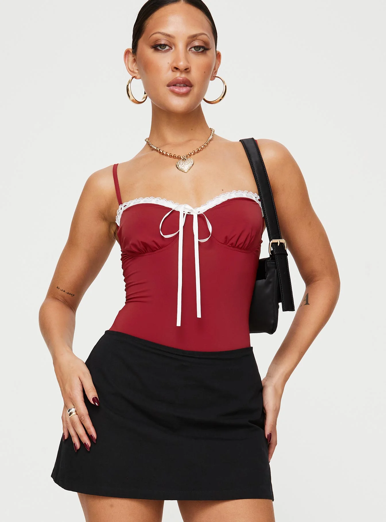 Damsel Bodysuit Burgundy - Image 2
