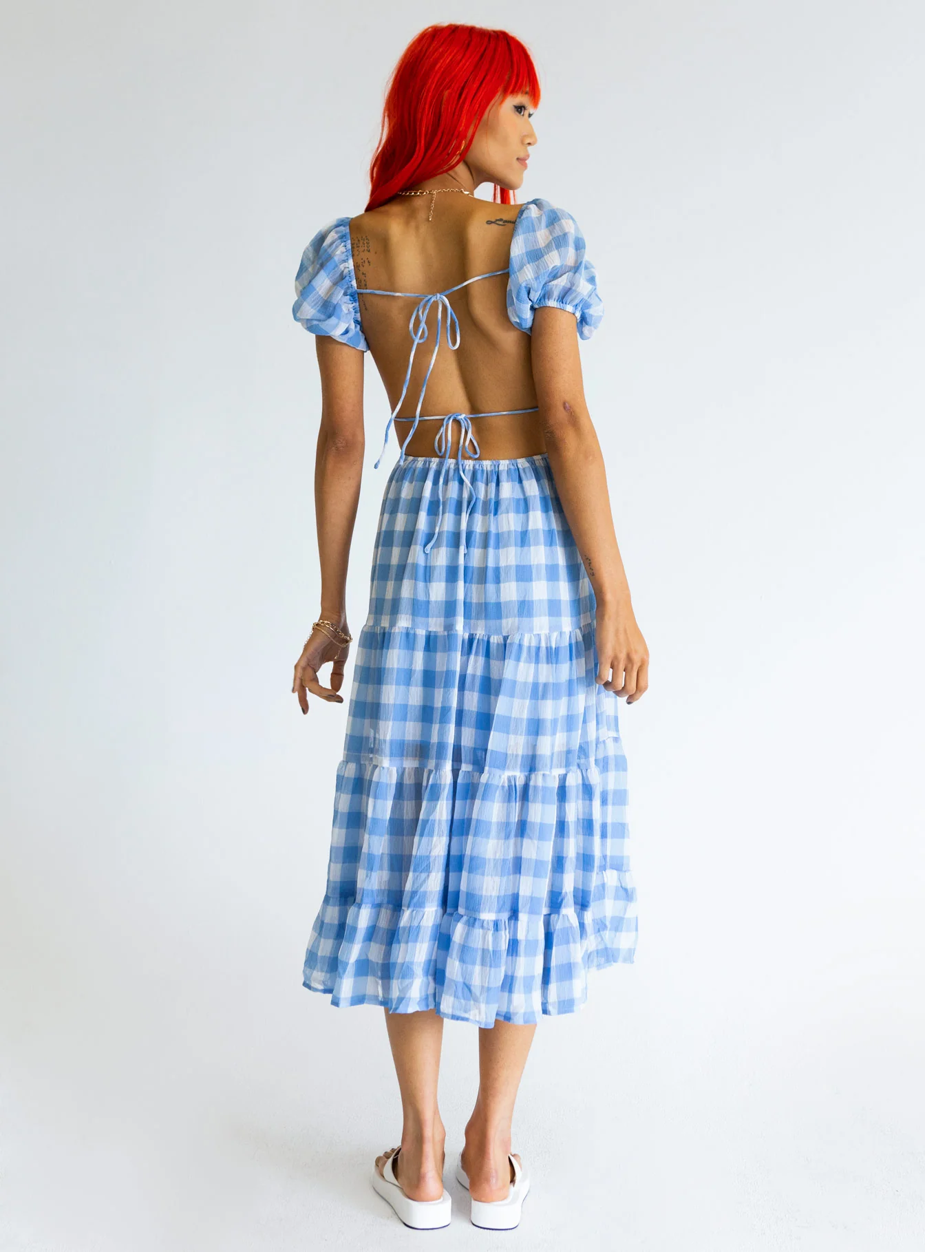 Danny Midi Dress Blue - Image 4
