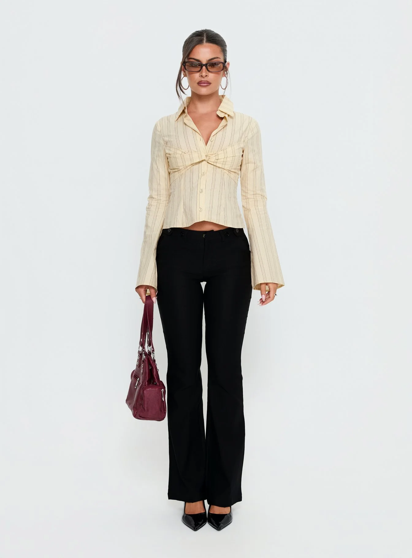 Dariana Flare Pants Black - Image 6