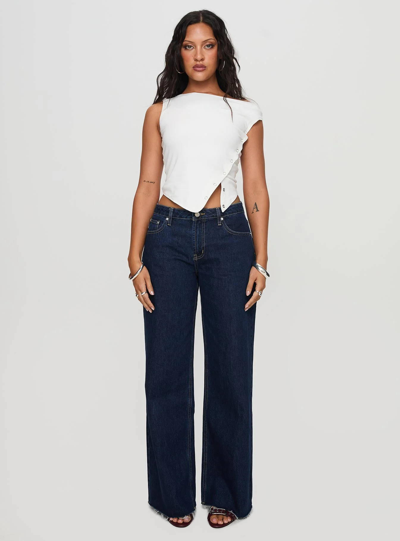 Darla Low Rise Straight Leg Jean Dark Blue Wash Petite - Image 6