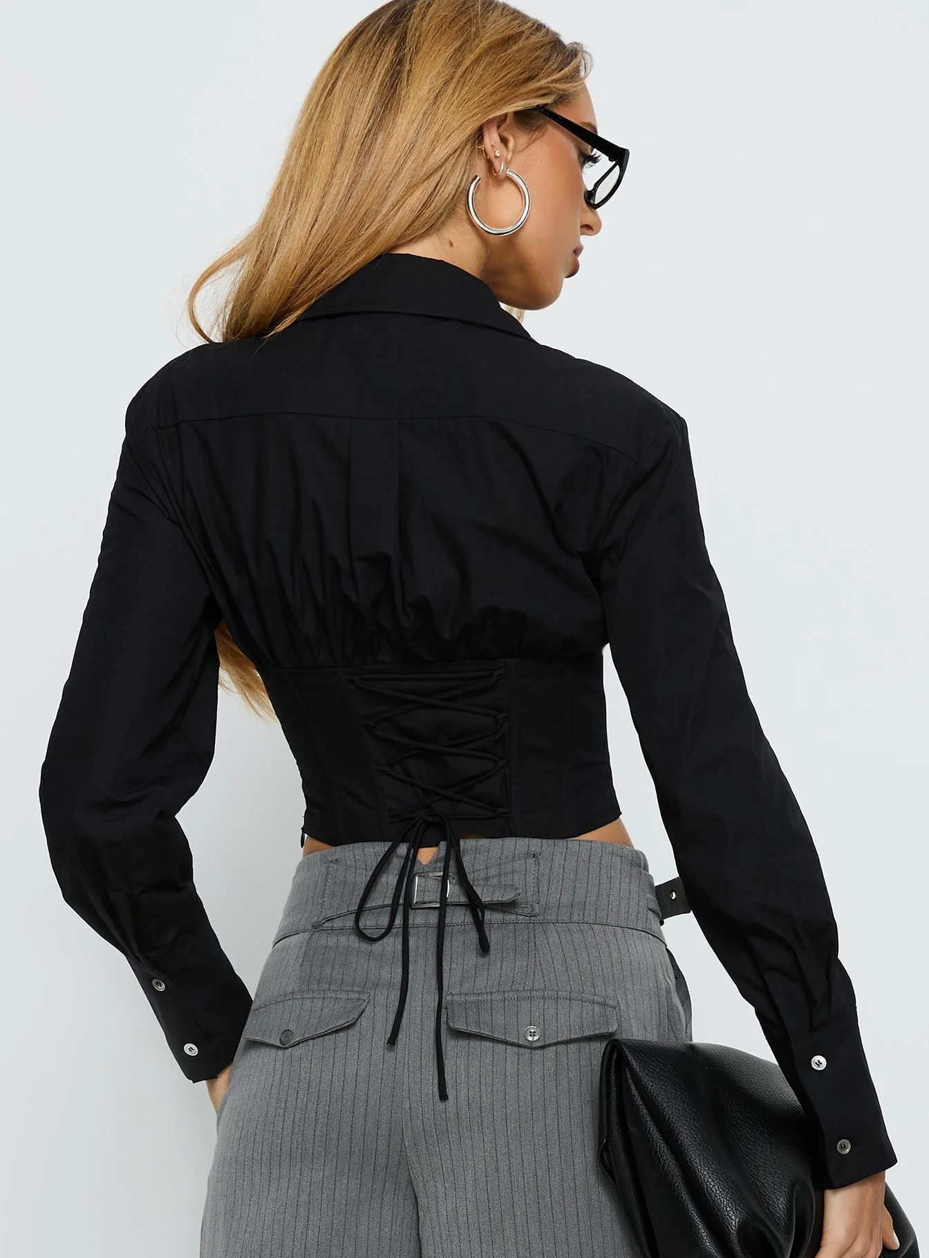 Darvell Corset Shirt Black - Image 5