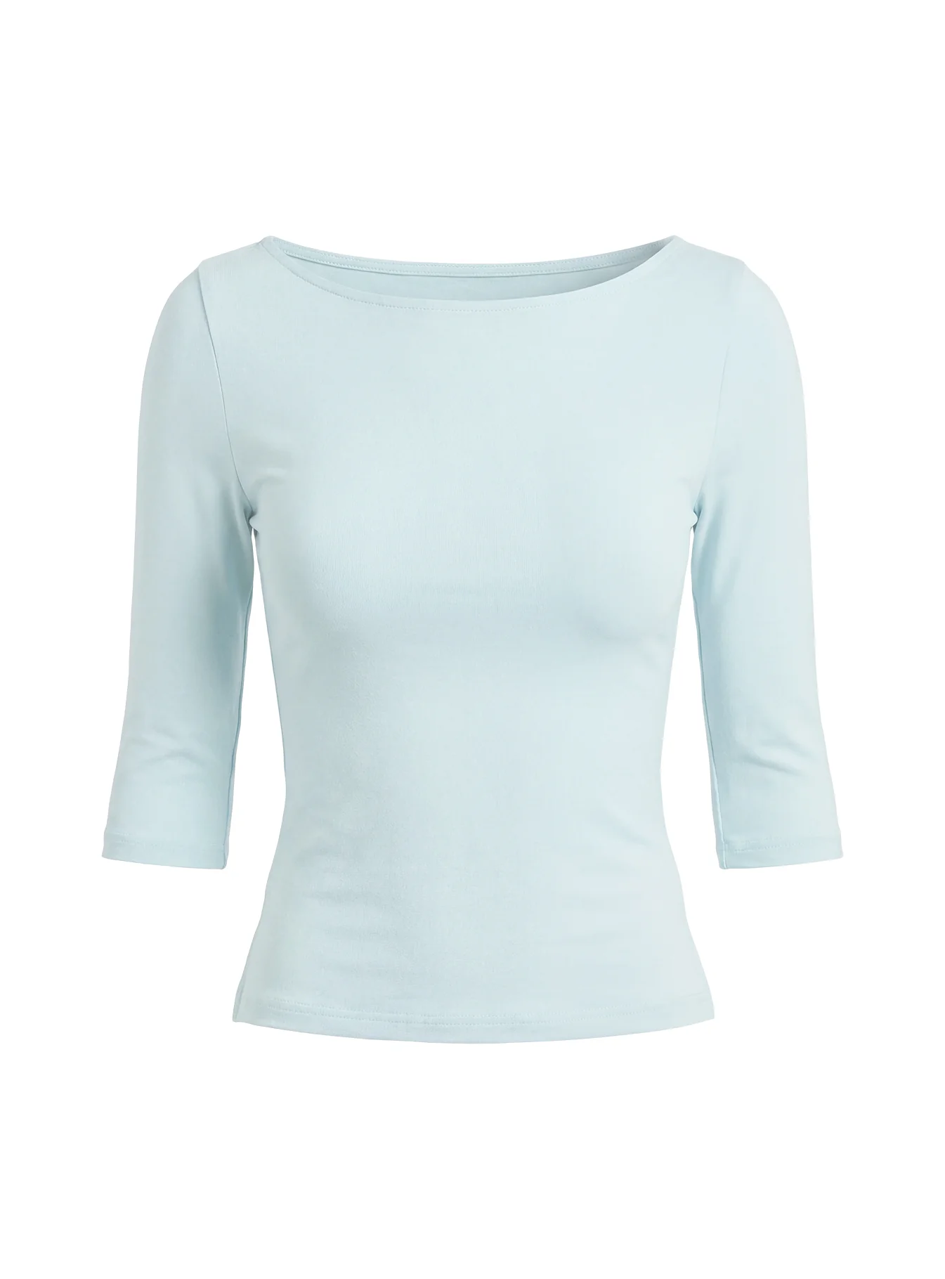 Daily Define Boatneck 3/4 Sleeve Top Icy Blue - Image 8