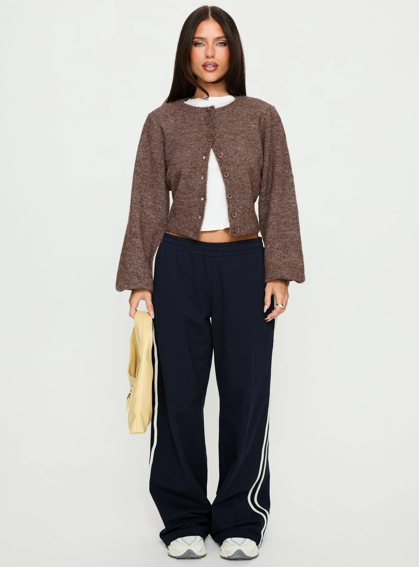 Dawsen Button Down Cardigan Brown - Image 6