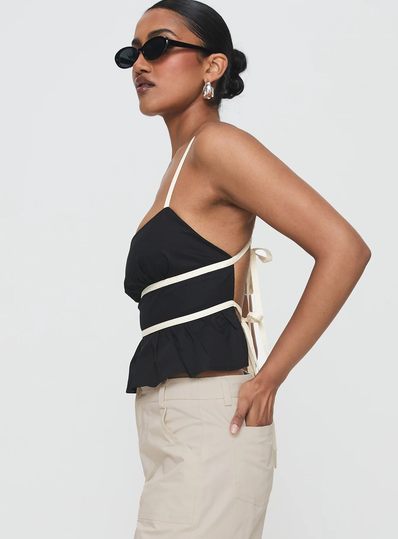 Daxon Top Black / Cream - Image 4
