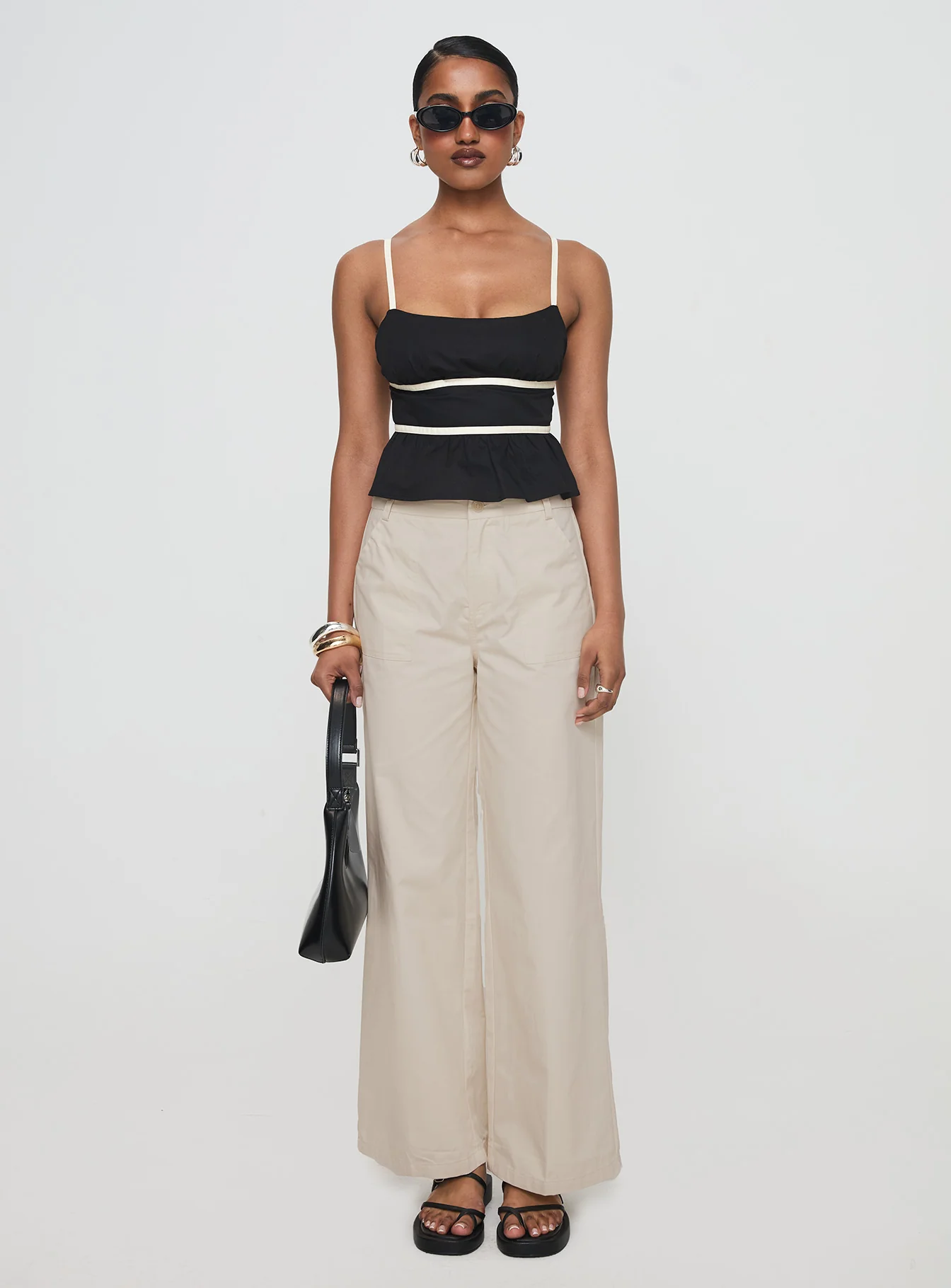Daxon Top Black / Cream - Image 7