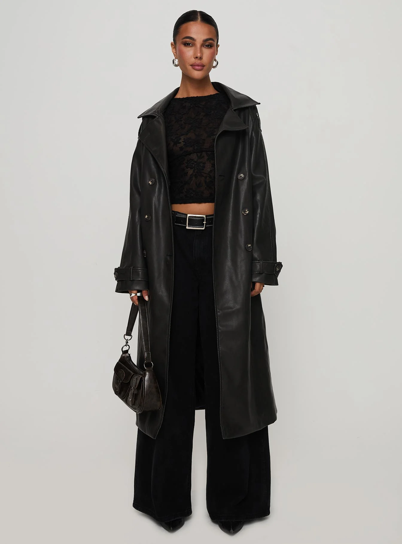Day To Night Faux Leather Jacket Washed Black - Image 6