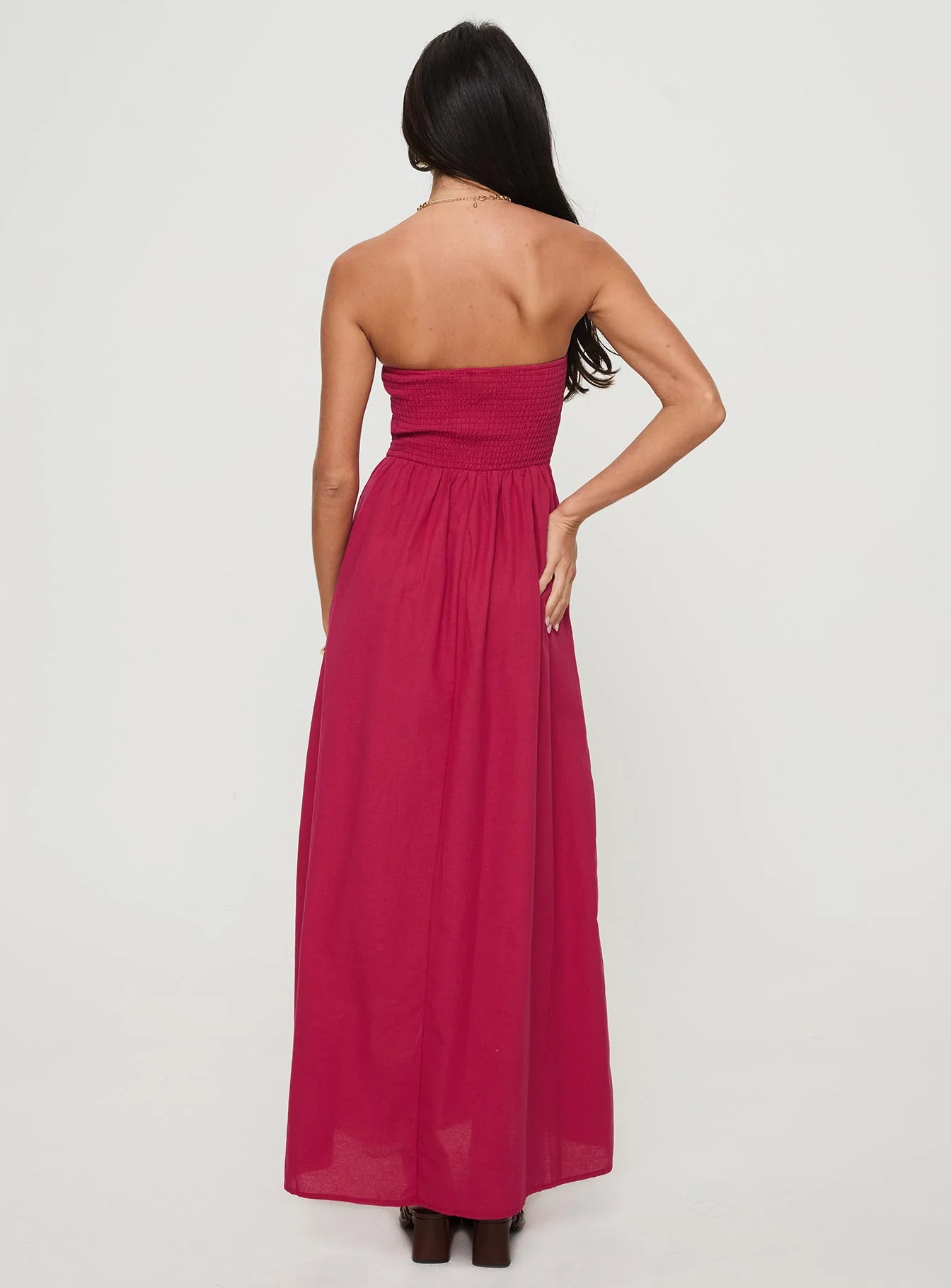 Dayona Strapless Maxi Dress Red - Image 5