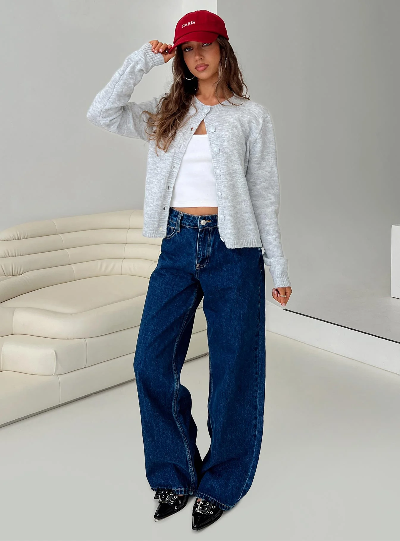 Denmark Cardigan Grey - Image 8