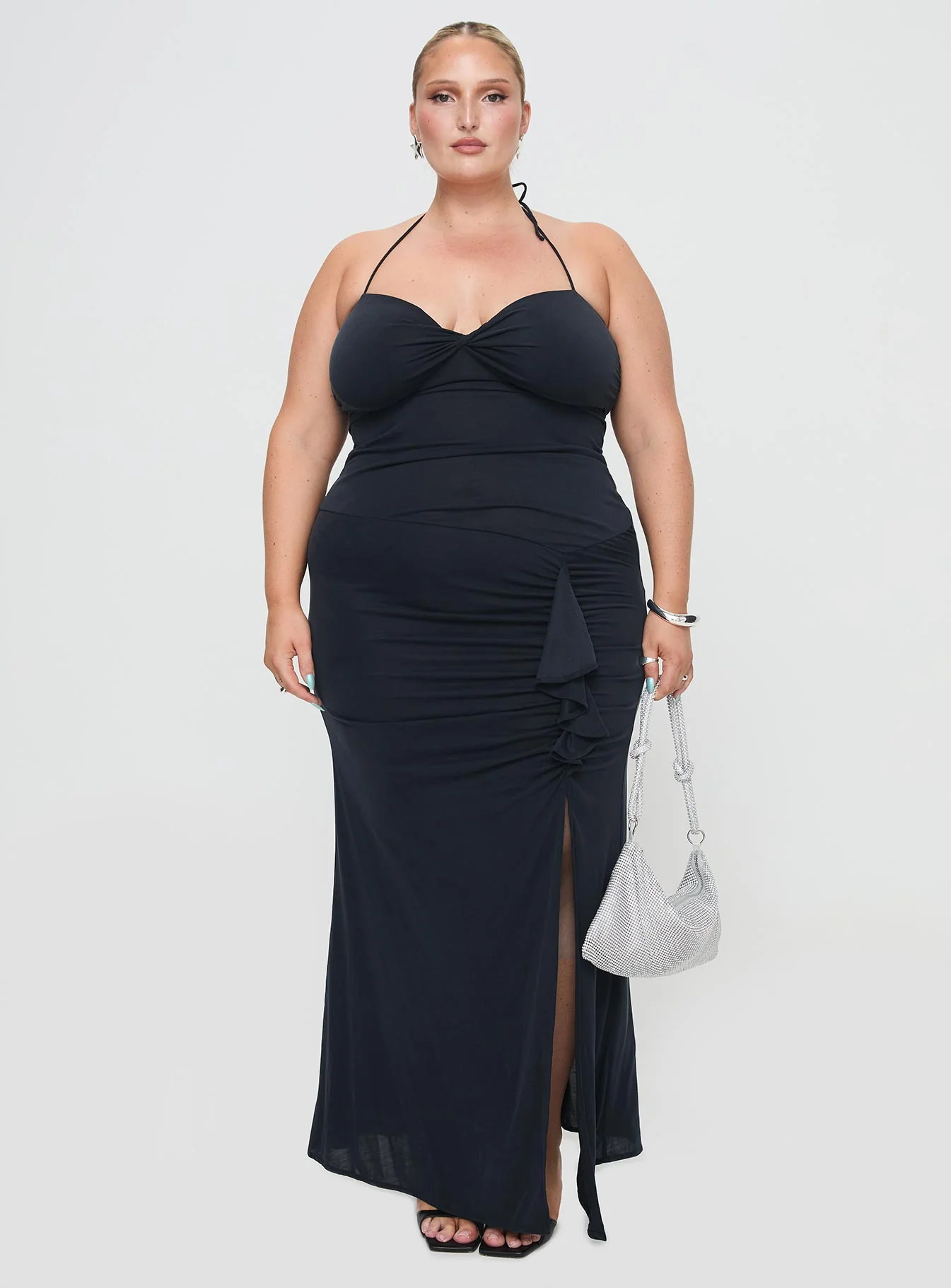 Destinations Maxi Dress Navy Curve - Image 7